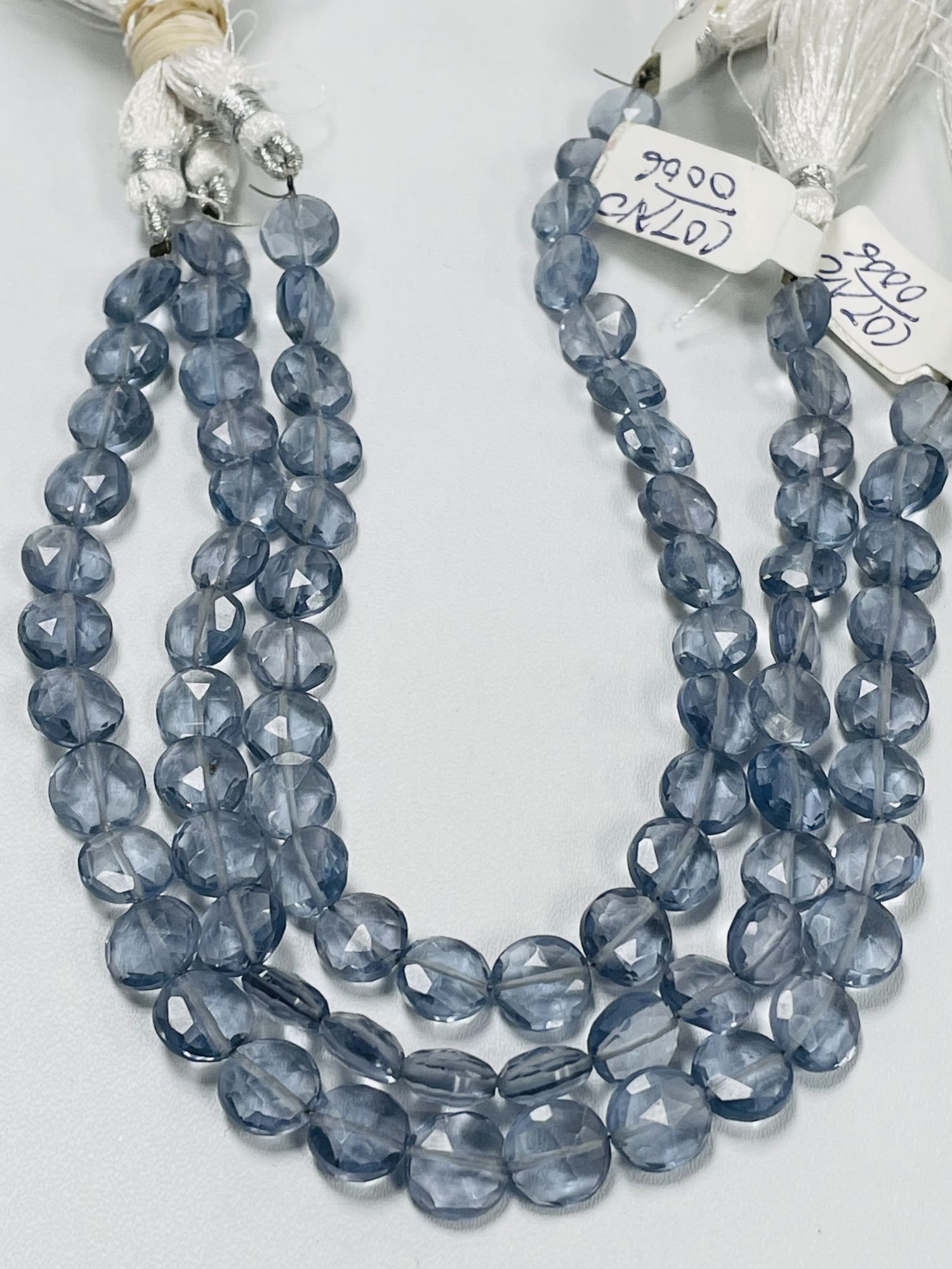 Iolite Hydro Quartz Coins Faceted
