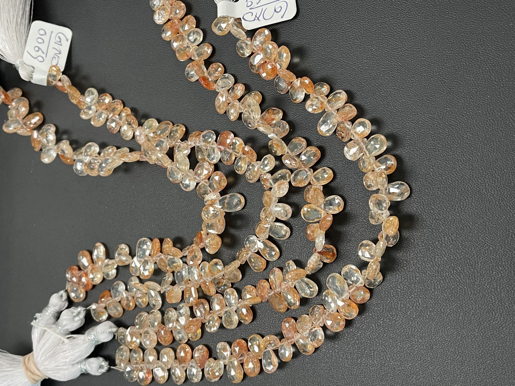 Orange Zircon Pear Faceted