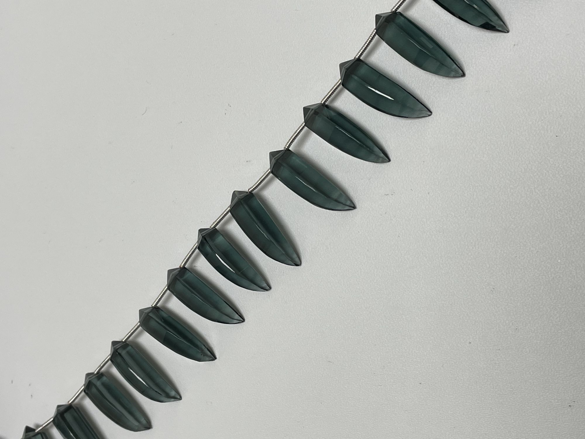 Grey Hydro Quartz Okra Faceted