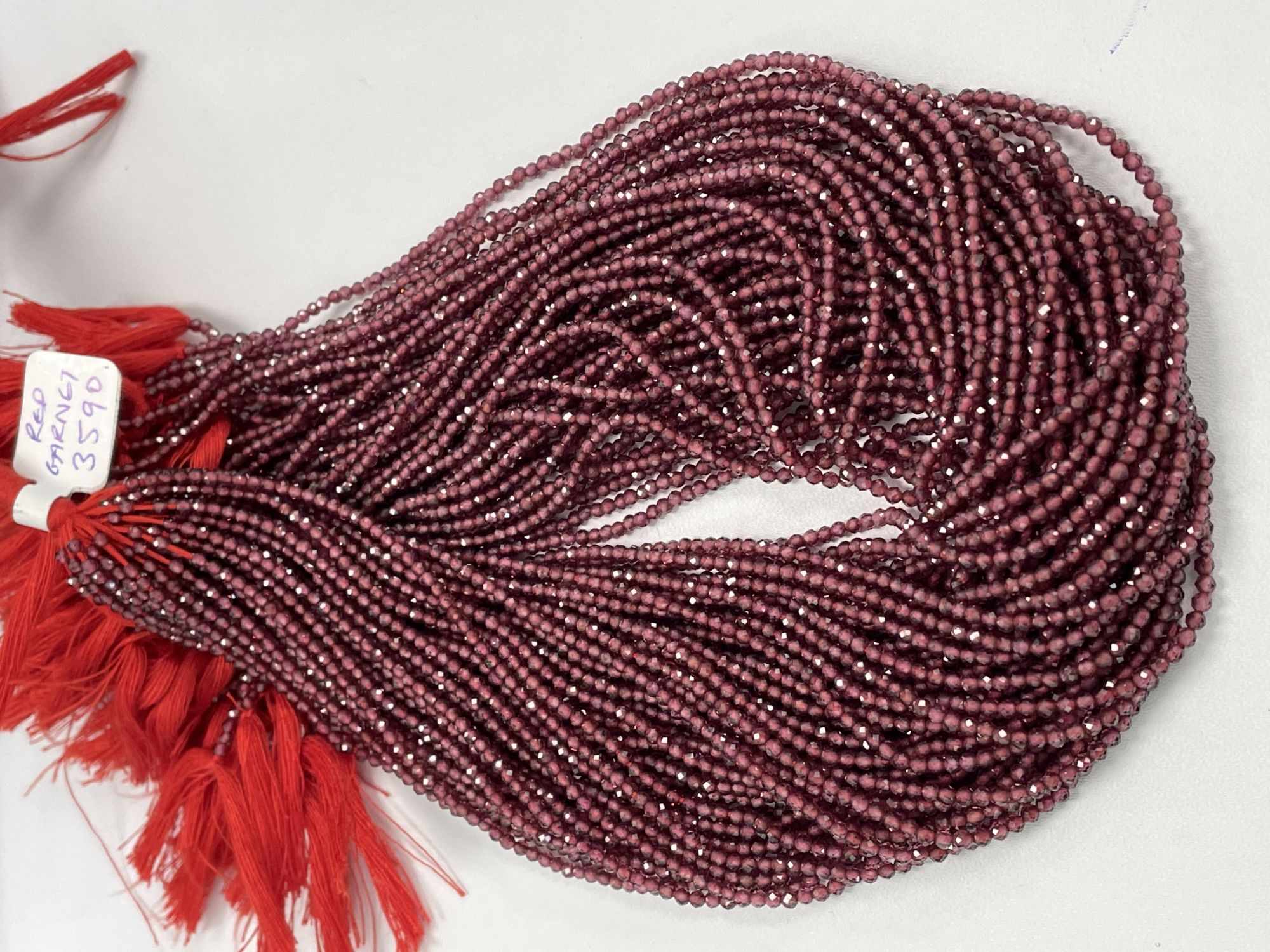 Red Garnet Rondelle Faceted