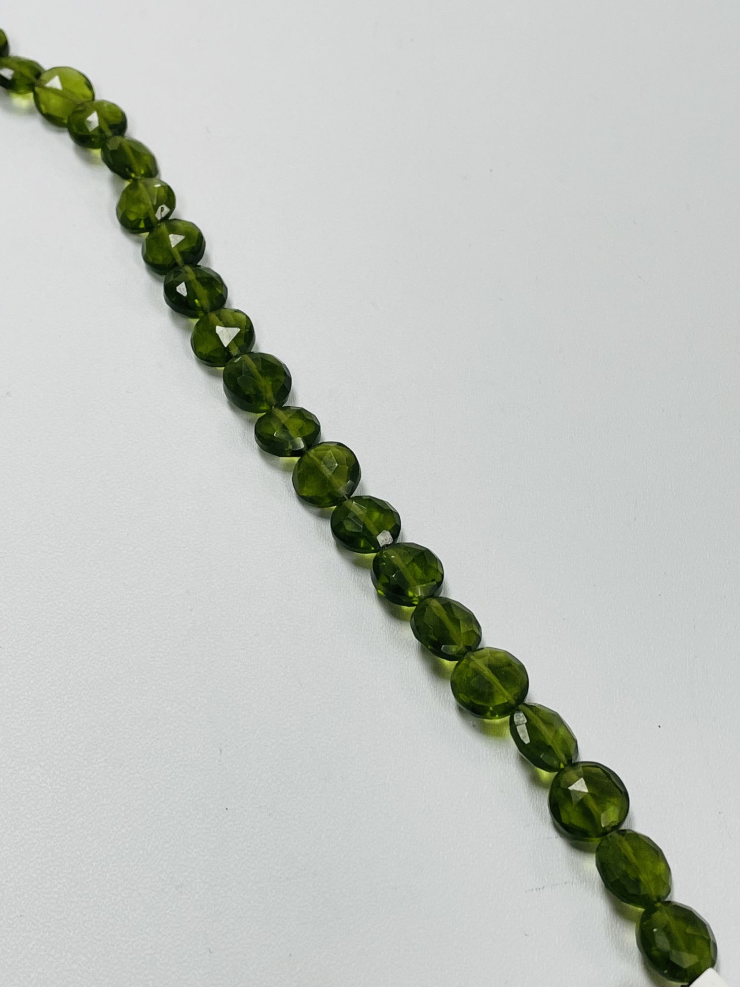 Green Hydro Quartz Coin Faceted