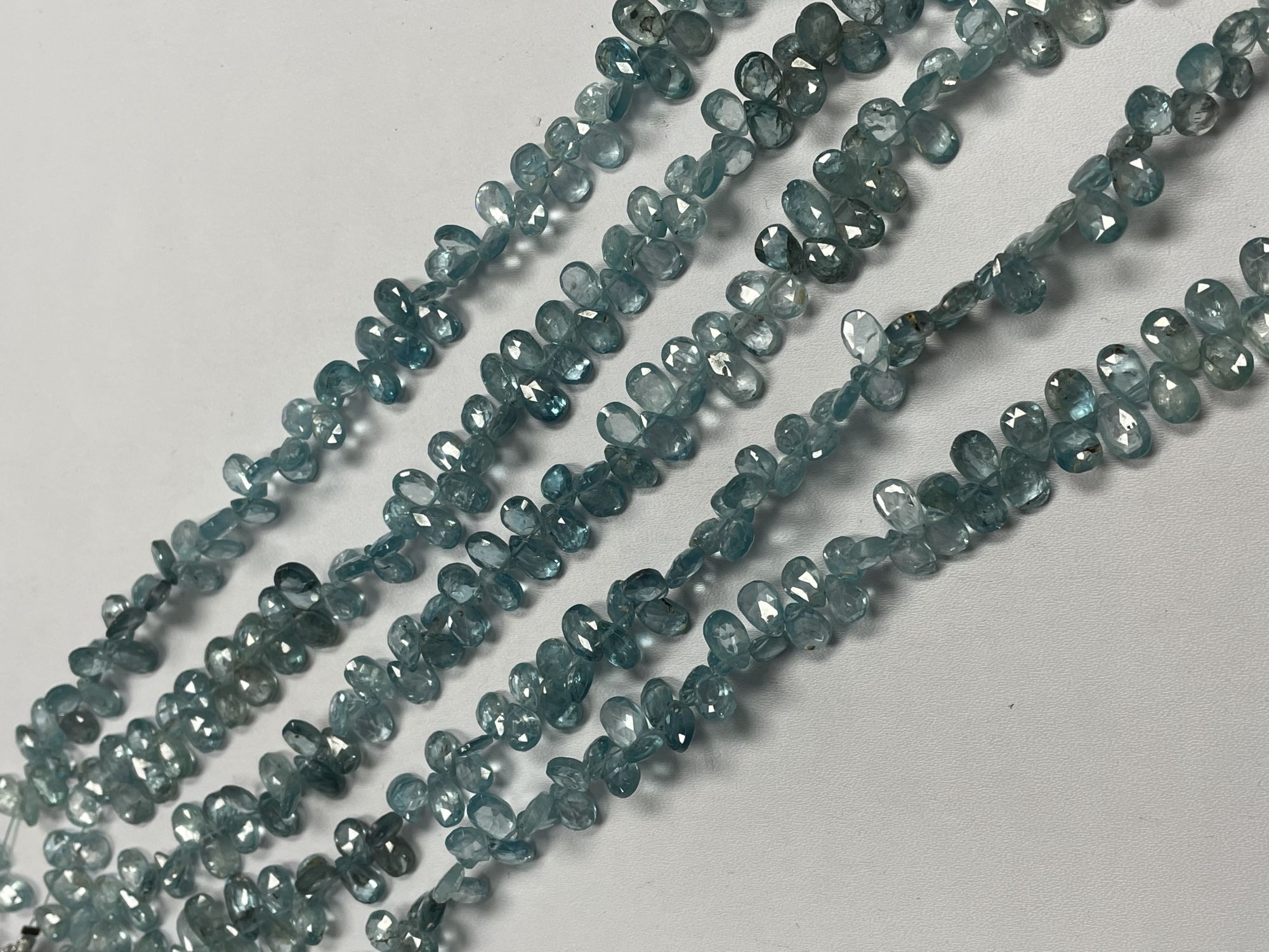 Blue Zircon Pear Faceted