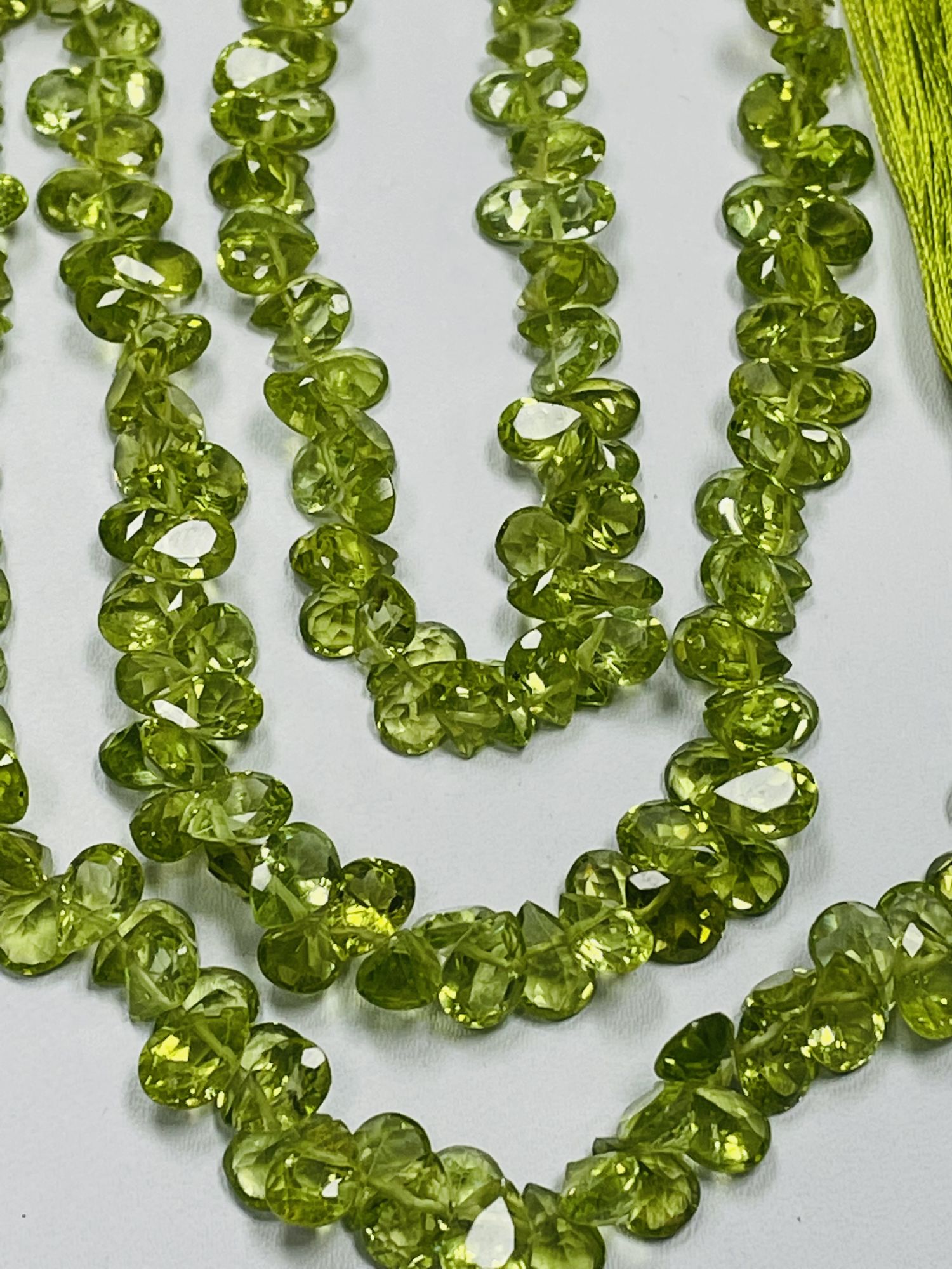 Peridot Pear Faceted Gemstone