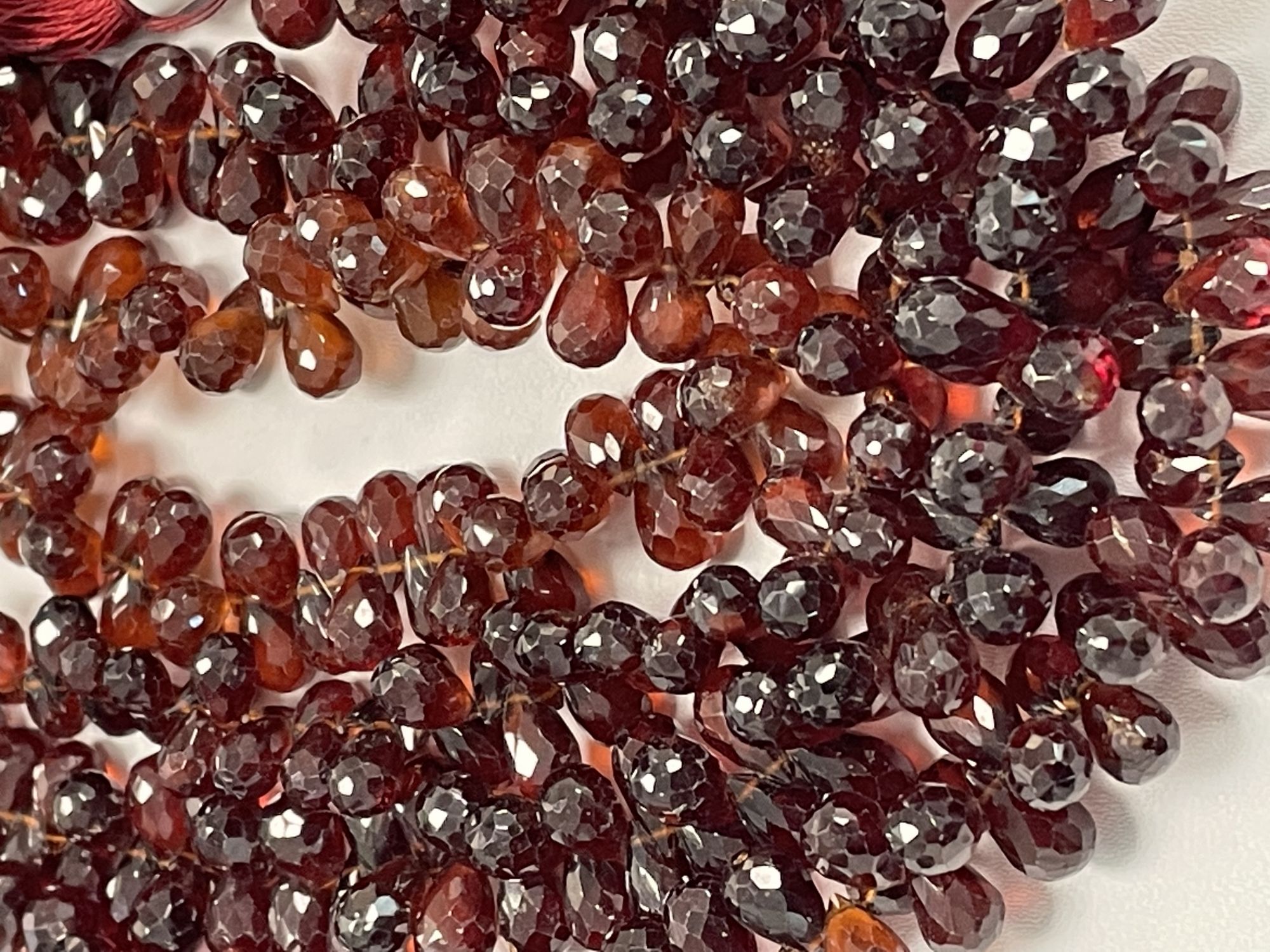 Hessonite Garnet Drop Faceted
