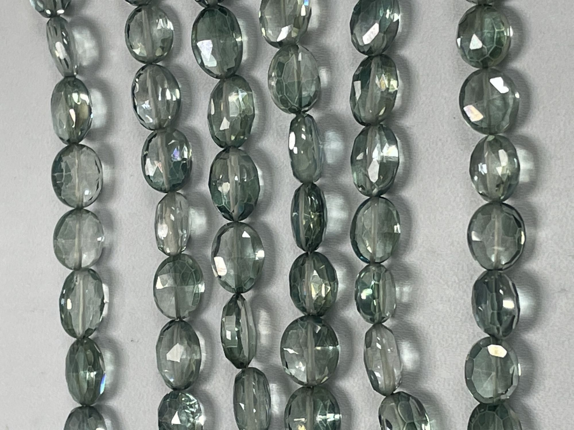 Green Mystic Quartz Oval Faceted