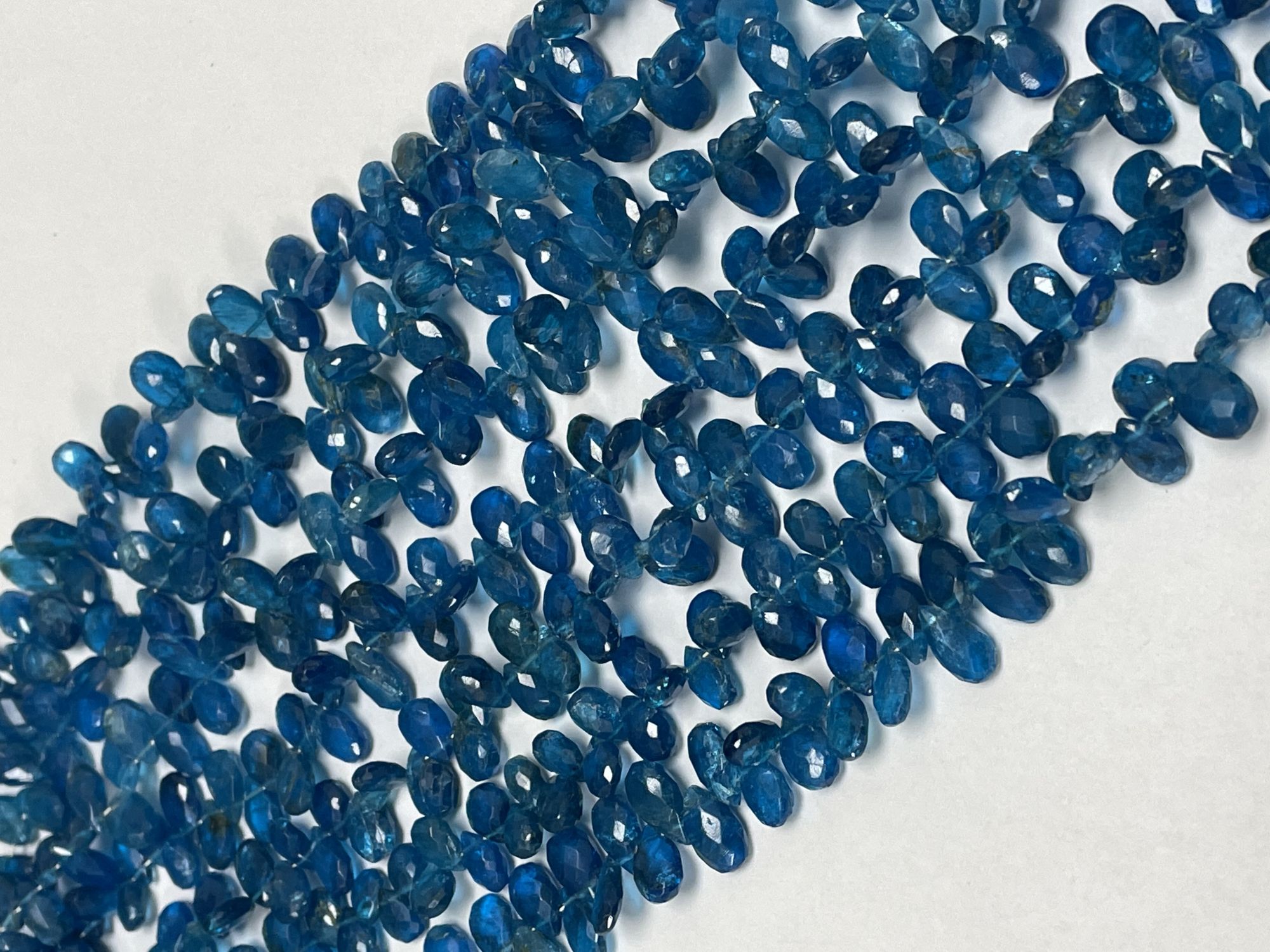 Blue Apatite Pear Faceted