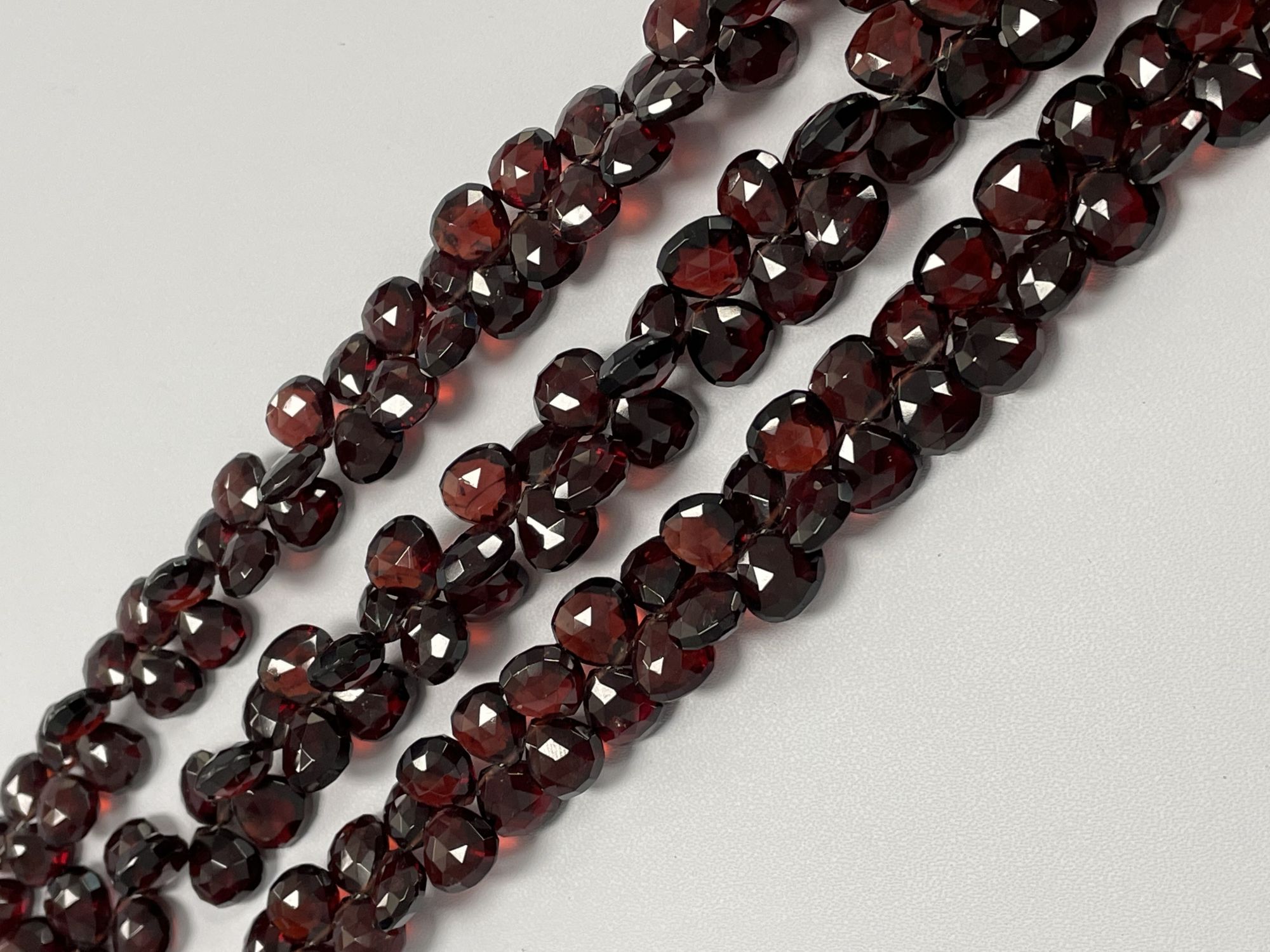Red Garnet Heart Faceted