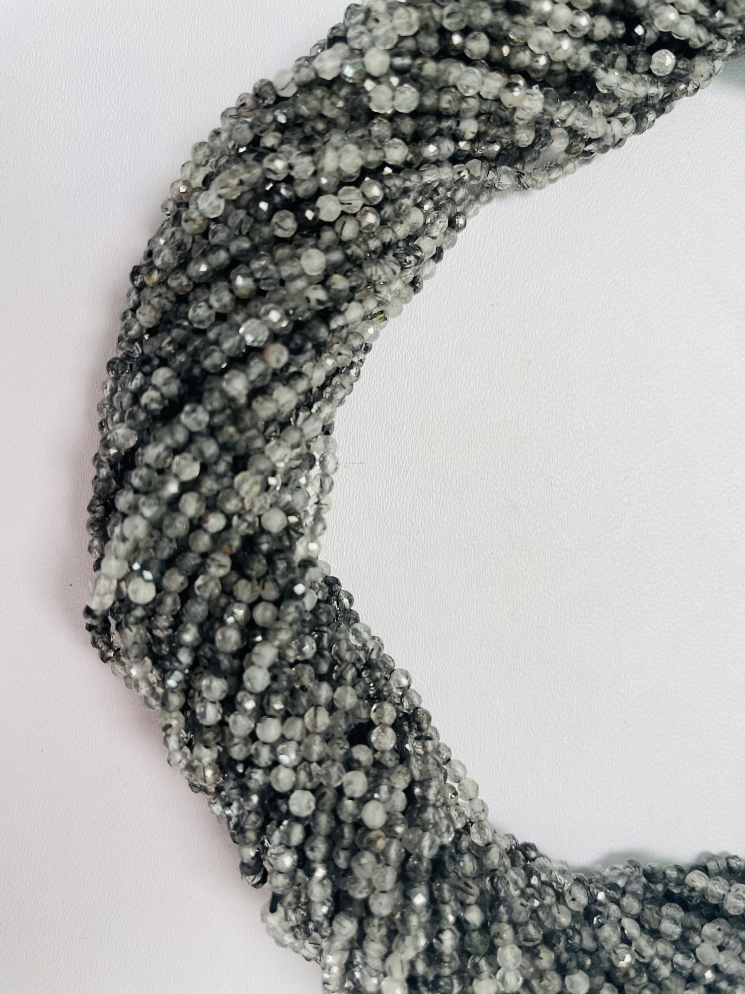 Rutilated Quartz Rondelle Faceted