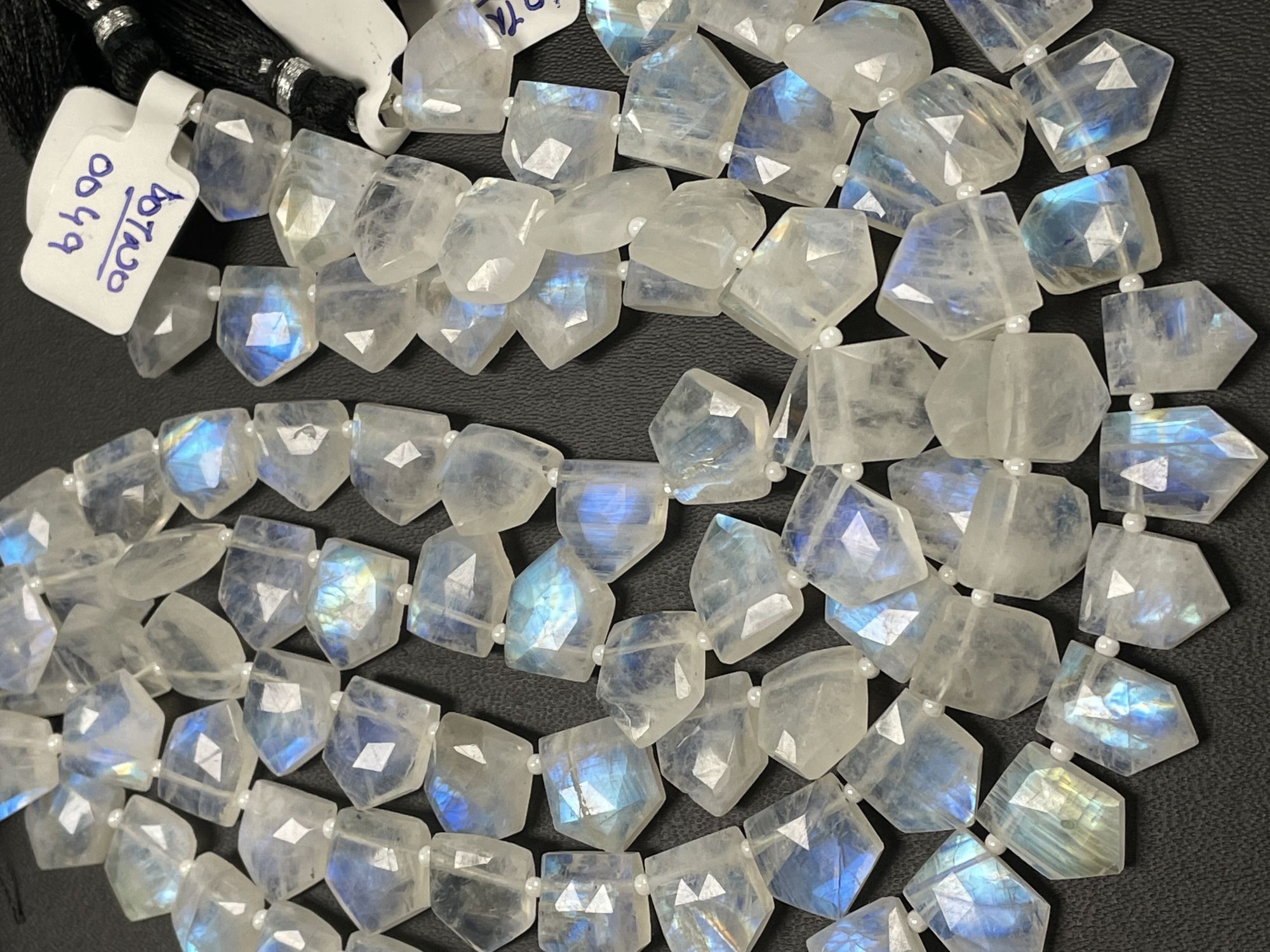 Rainbow Moonstone Fan Cut Faceted