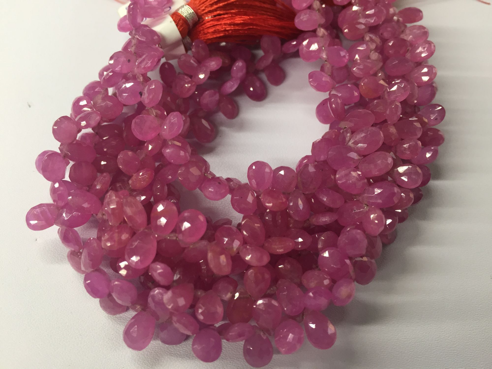 Pink sapphire Pears Faceted GF