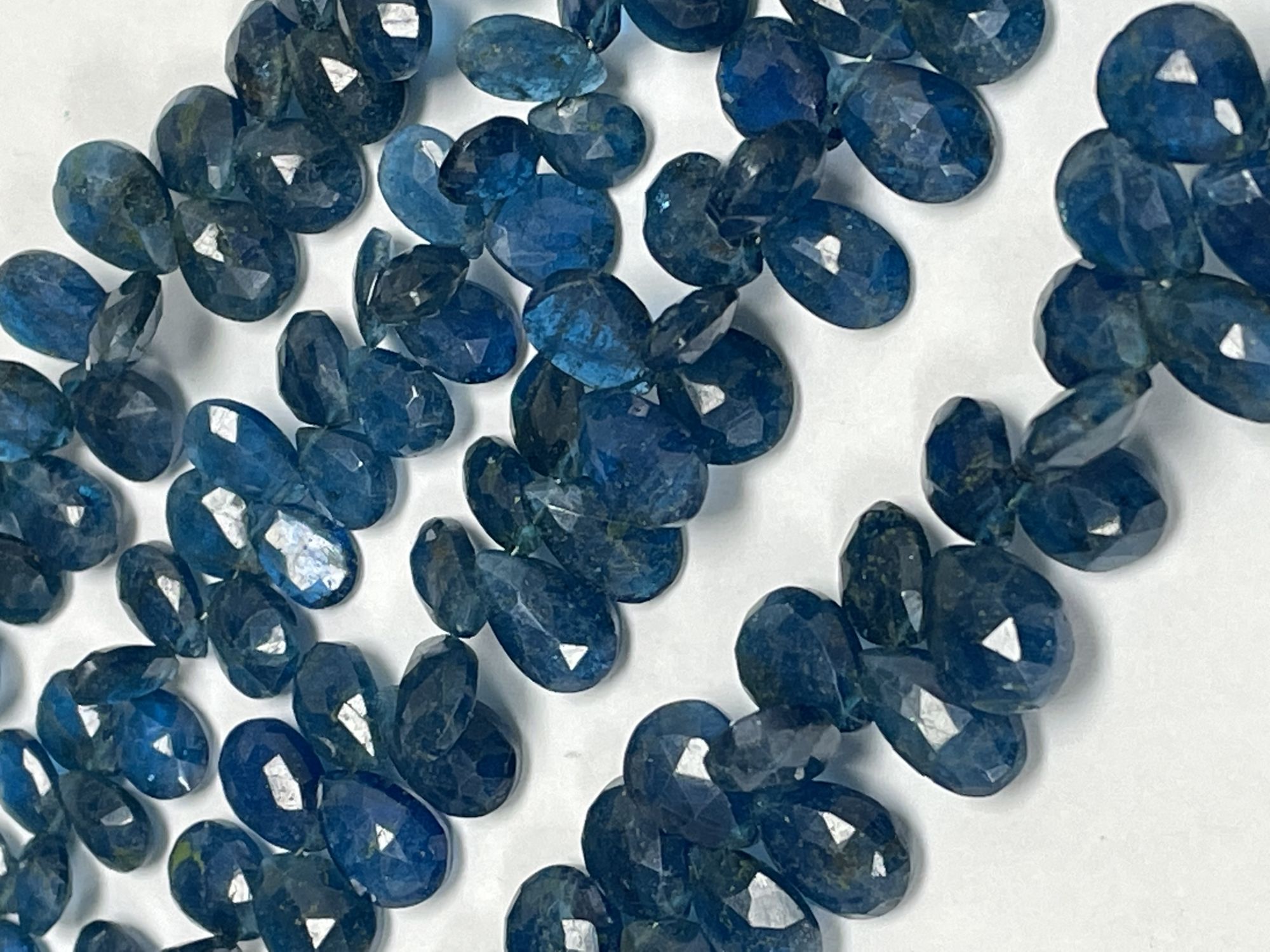 Blue Apatite Pear Faceted