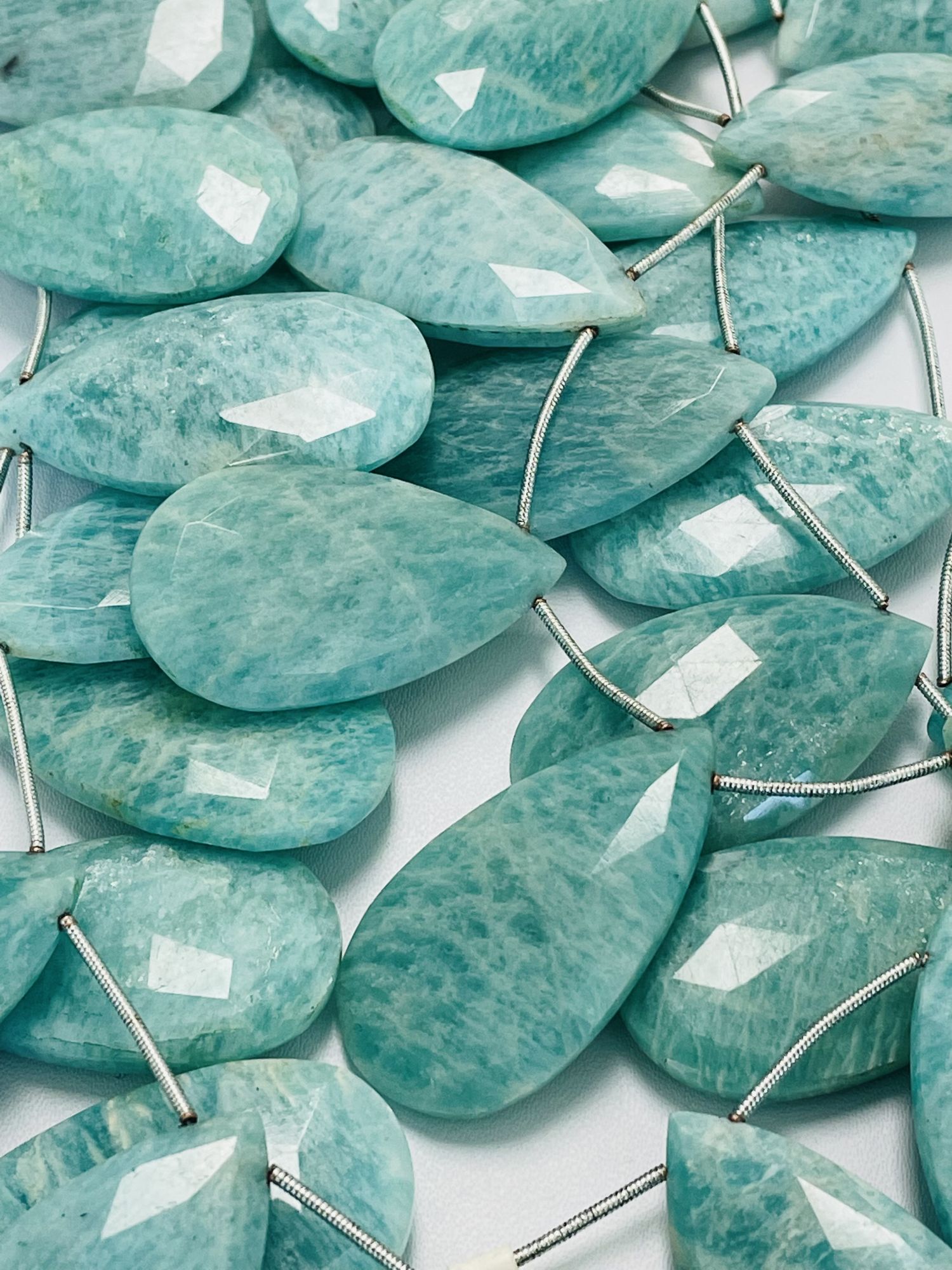 Amazonite Pear Faceted