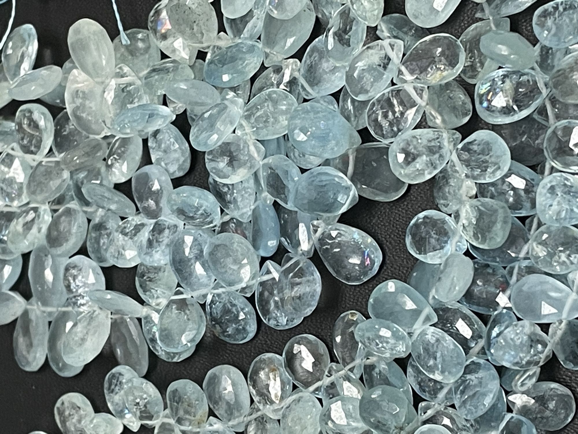 Aquamarine Pear Faceted
