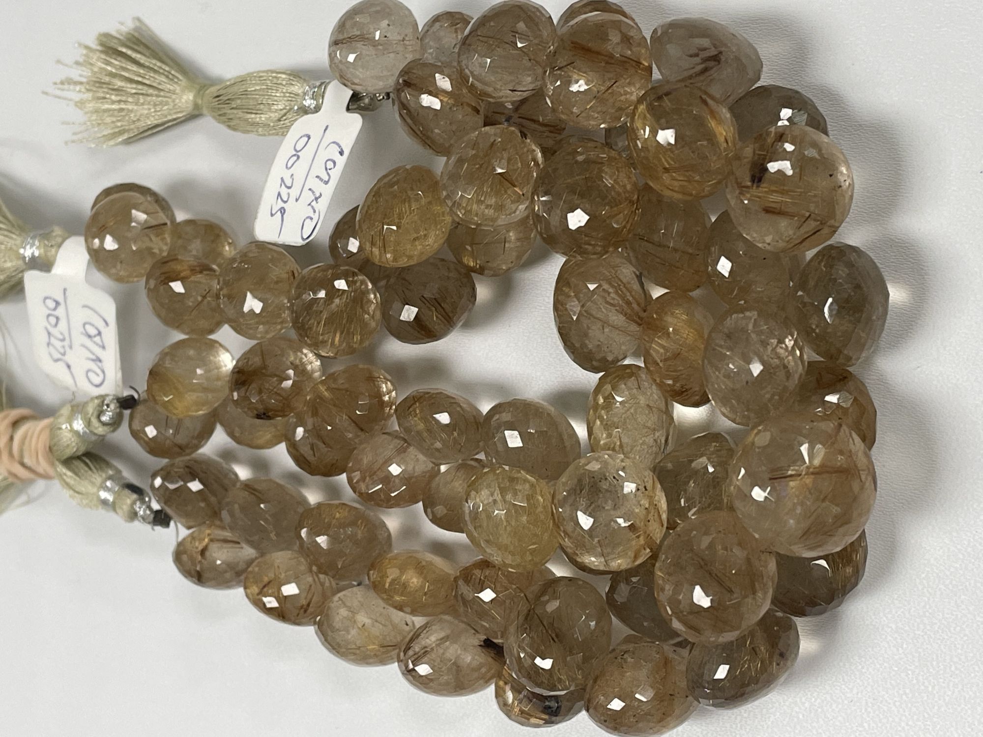 Golden Rutilated Quartz Onion Faceted