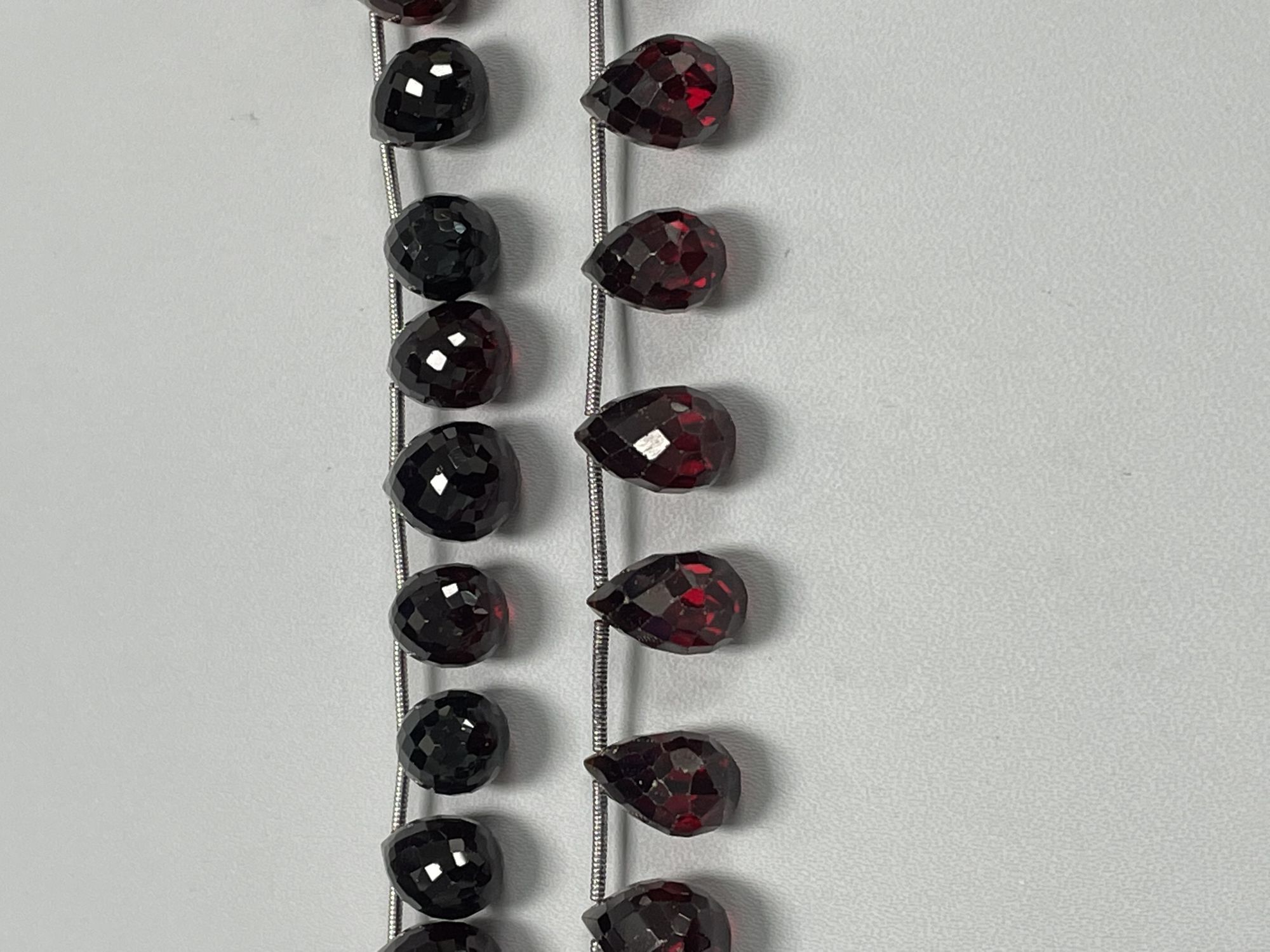 Red Garnet Drop Faceted