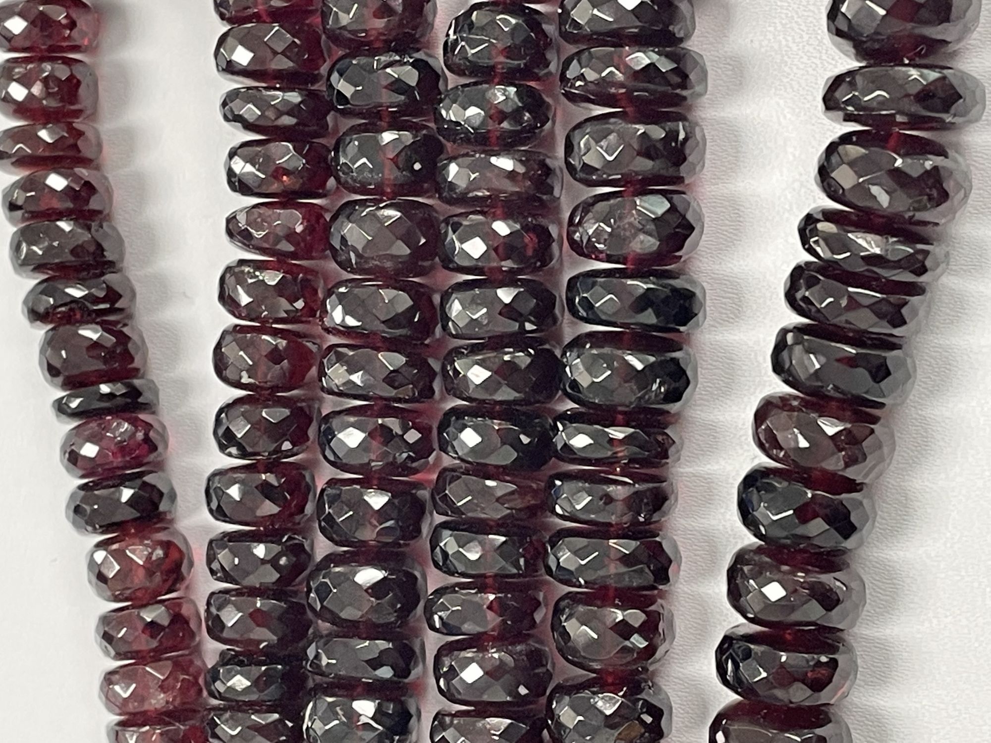 Red Garnet Rondelle Faceted