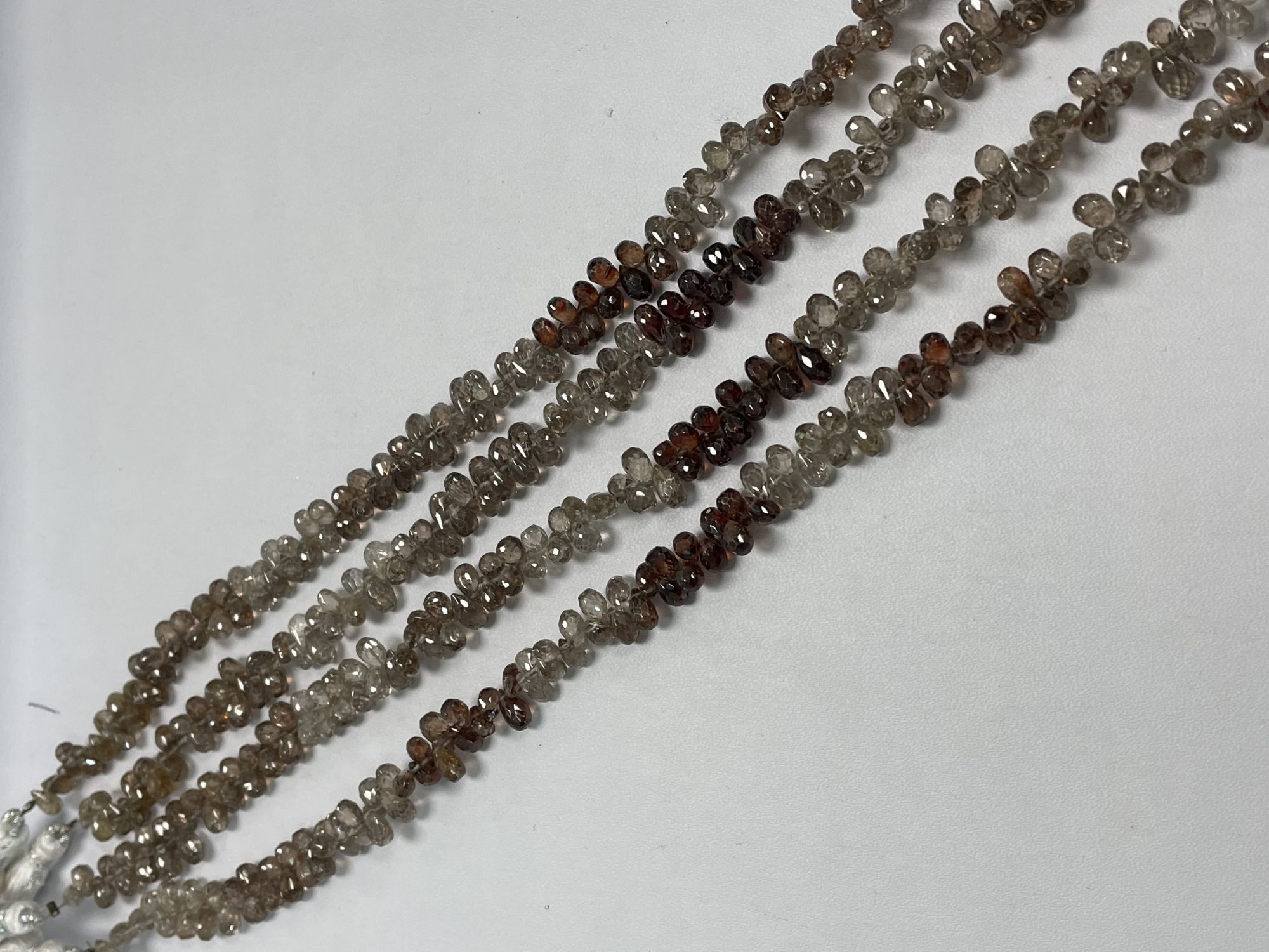 Shaded Zircon Drop Faceted