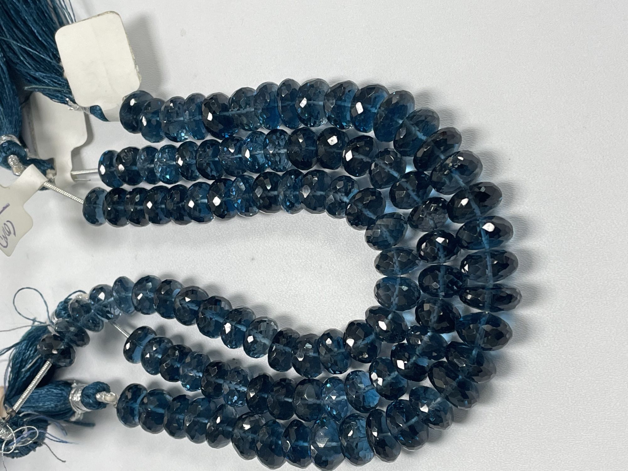 London Blue Topaz Rondelle Faceted