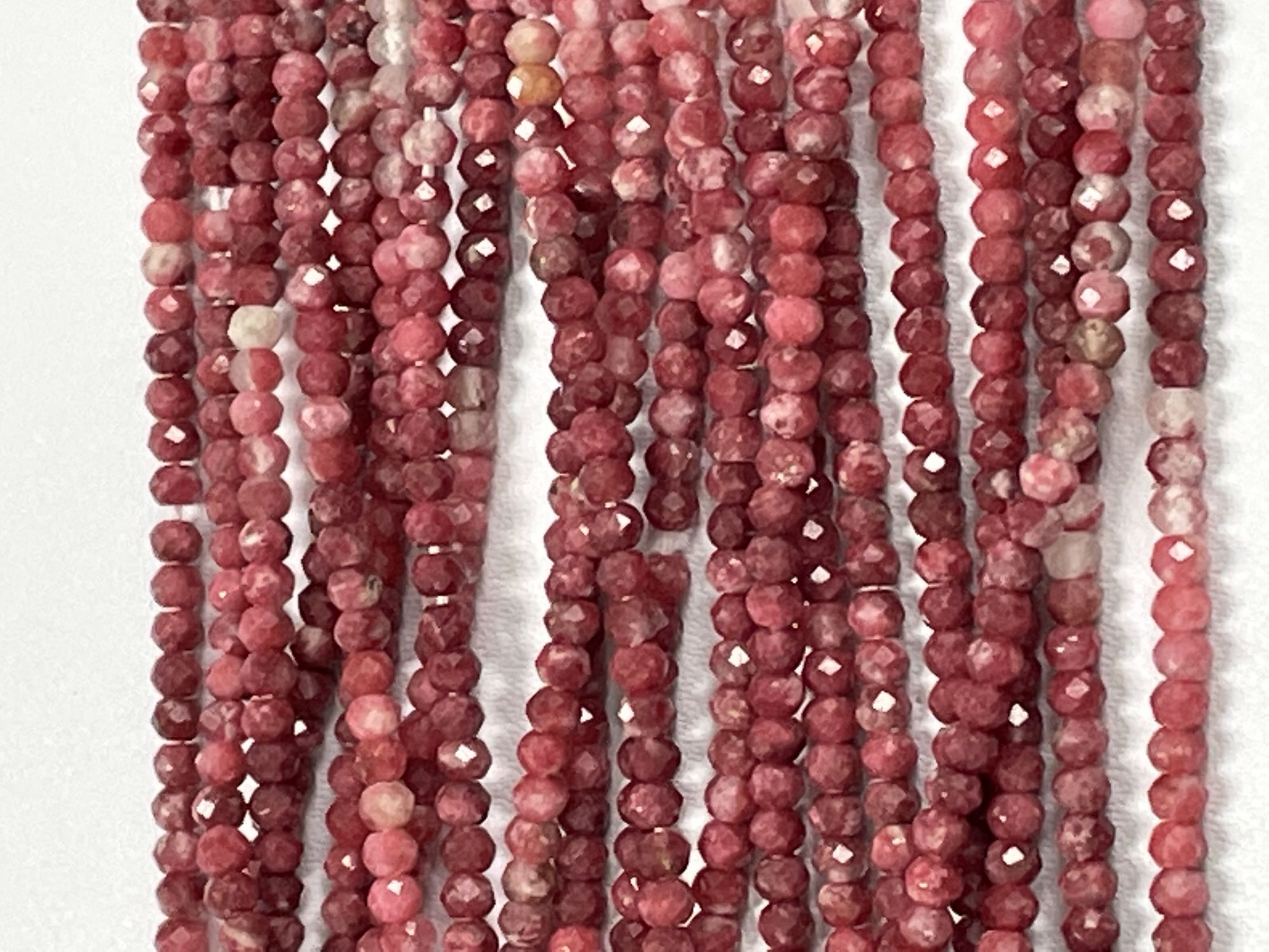 Shaded Thulite Rondelle Faceted