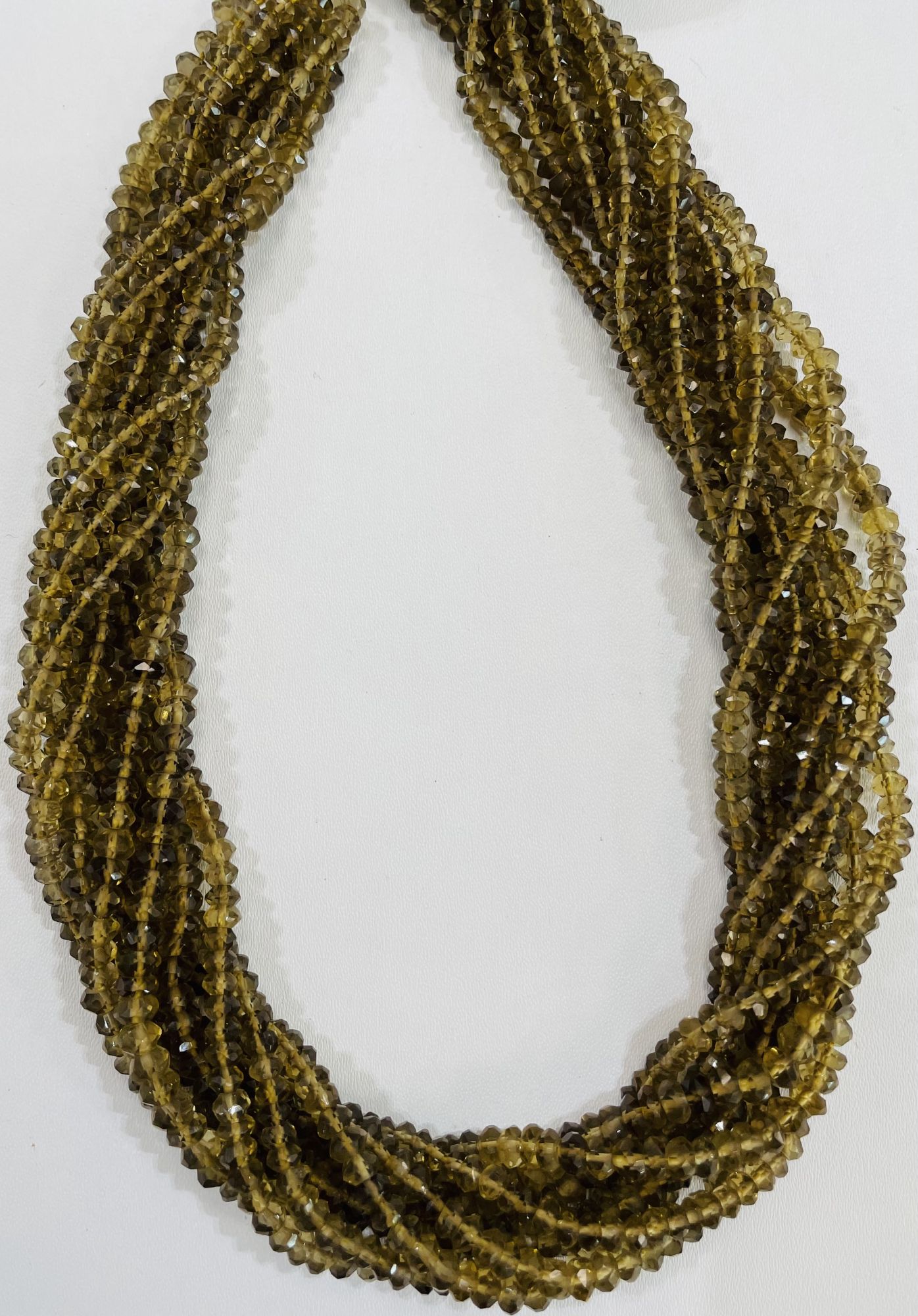 Beer Whiskey Quartz Rondelle Faceted