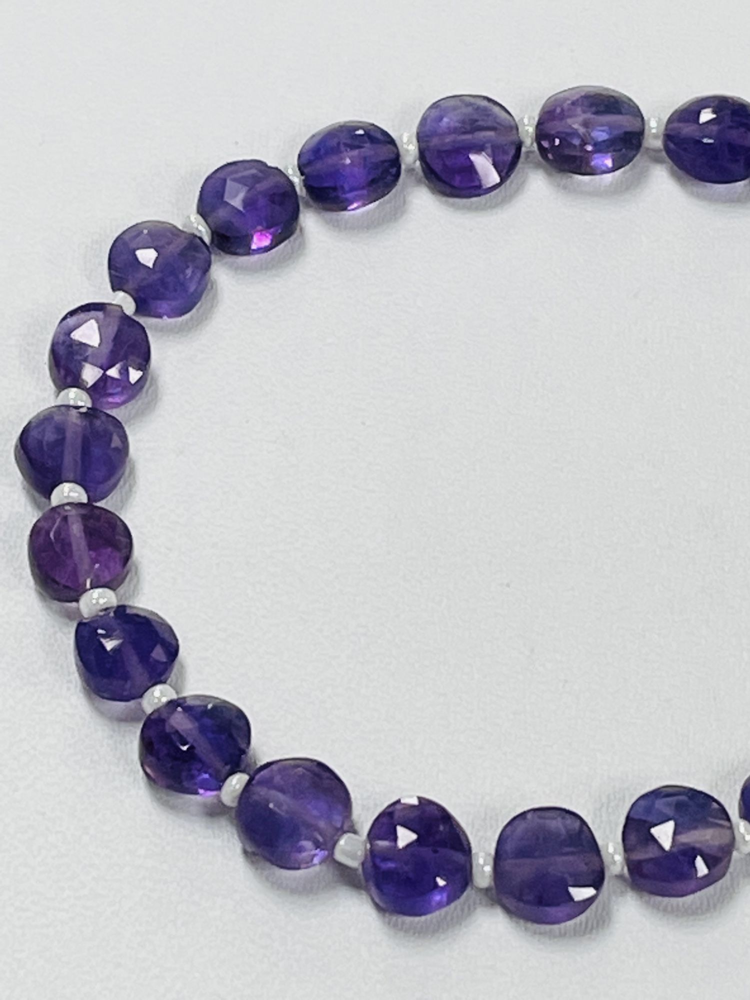 Purple Amethyst Coin Faceted