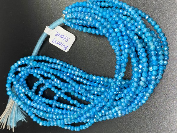 Coated Moonstone Rondelle Faceted