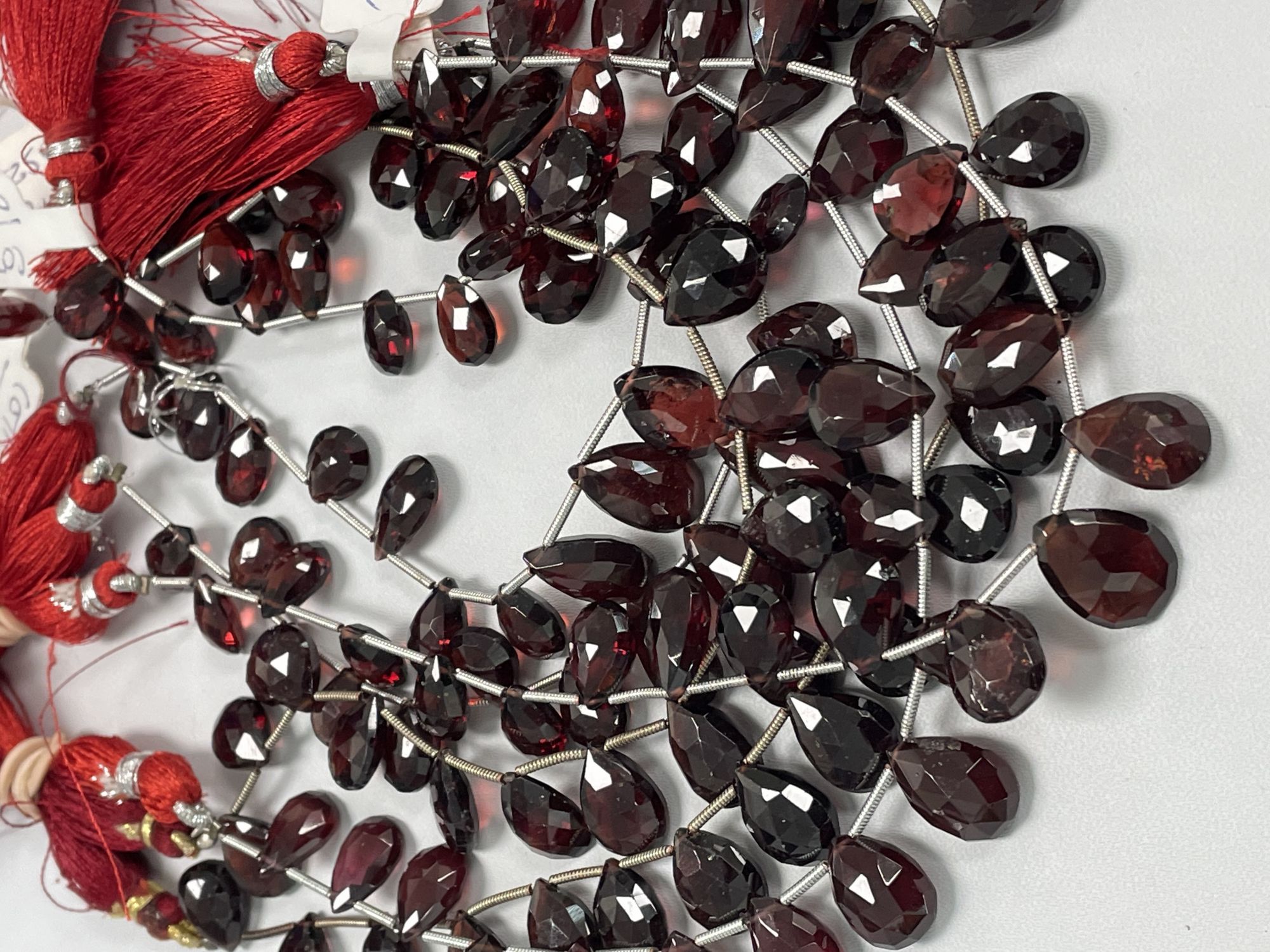 Red Garnet Pear Faceted