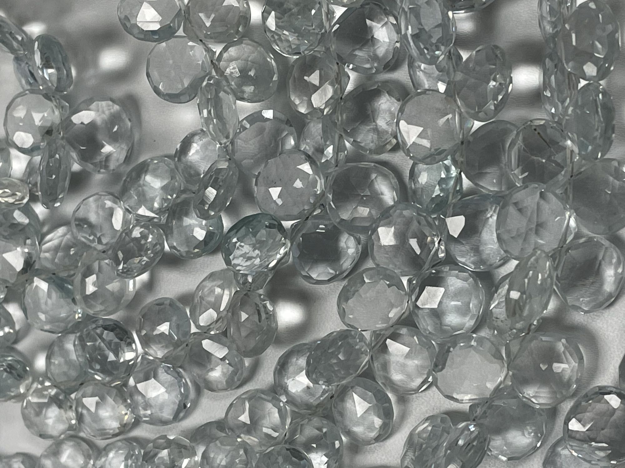 Aquamarine Hydro Quartz Heart Faceted