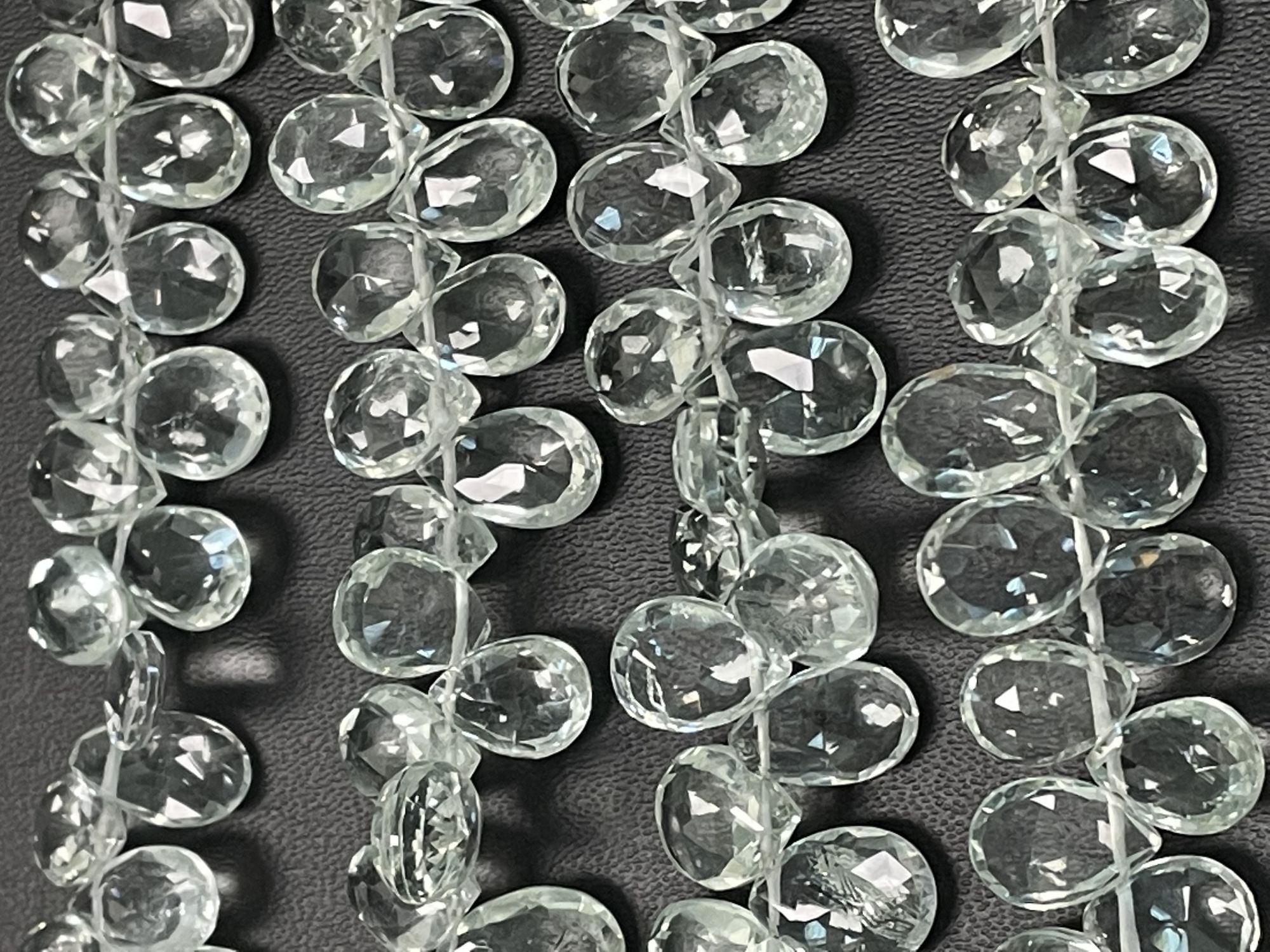 Green Amethyst Pear Faceted