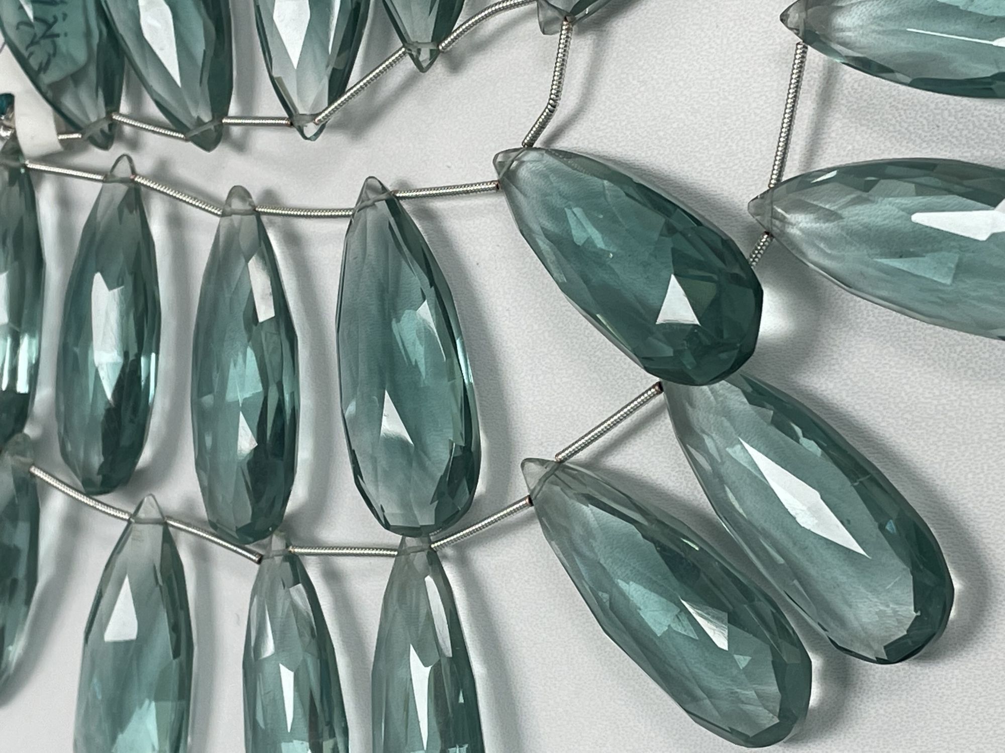 Aquamarine Hydro Quartz Pear Faceted