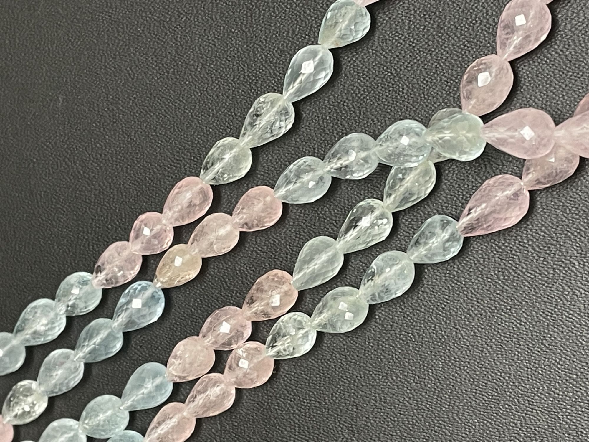 Multi Aquamarine Straight Drill Drop Faceted