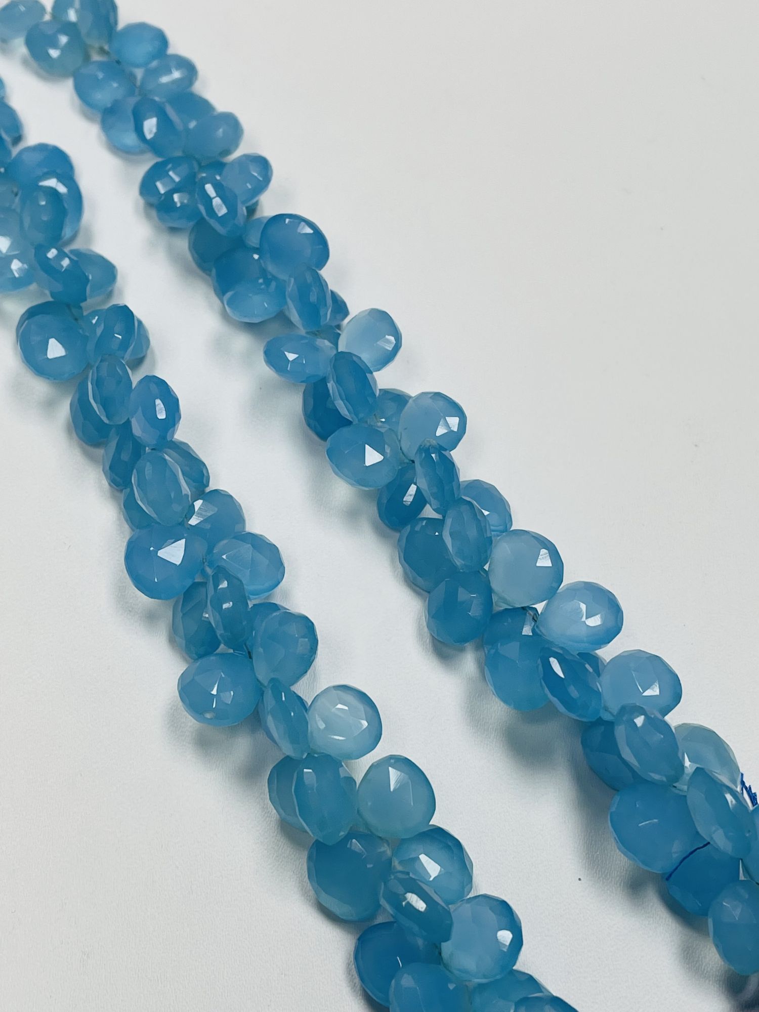 Blue Chalcedony Heart Faceted