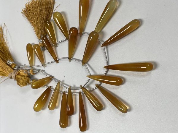 Chalcedony Long Drops Smooth