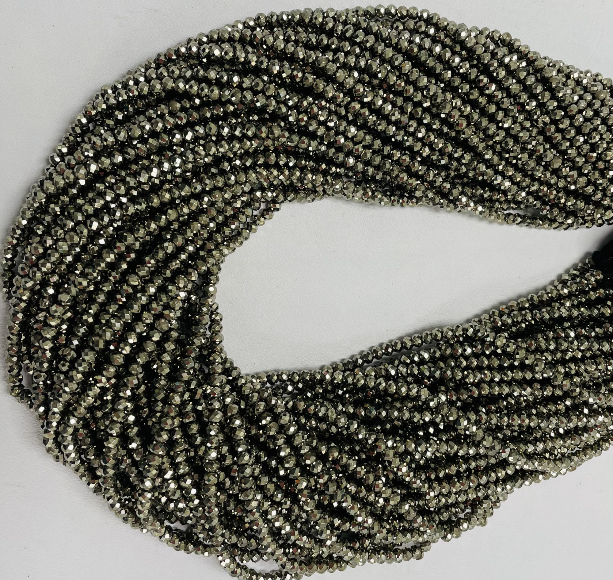 Pyrite Rondelle Faceted