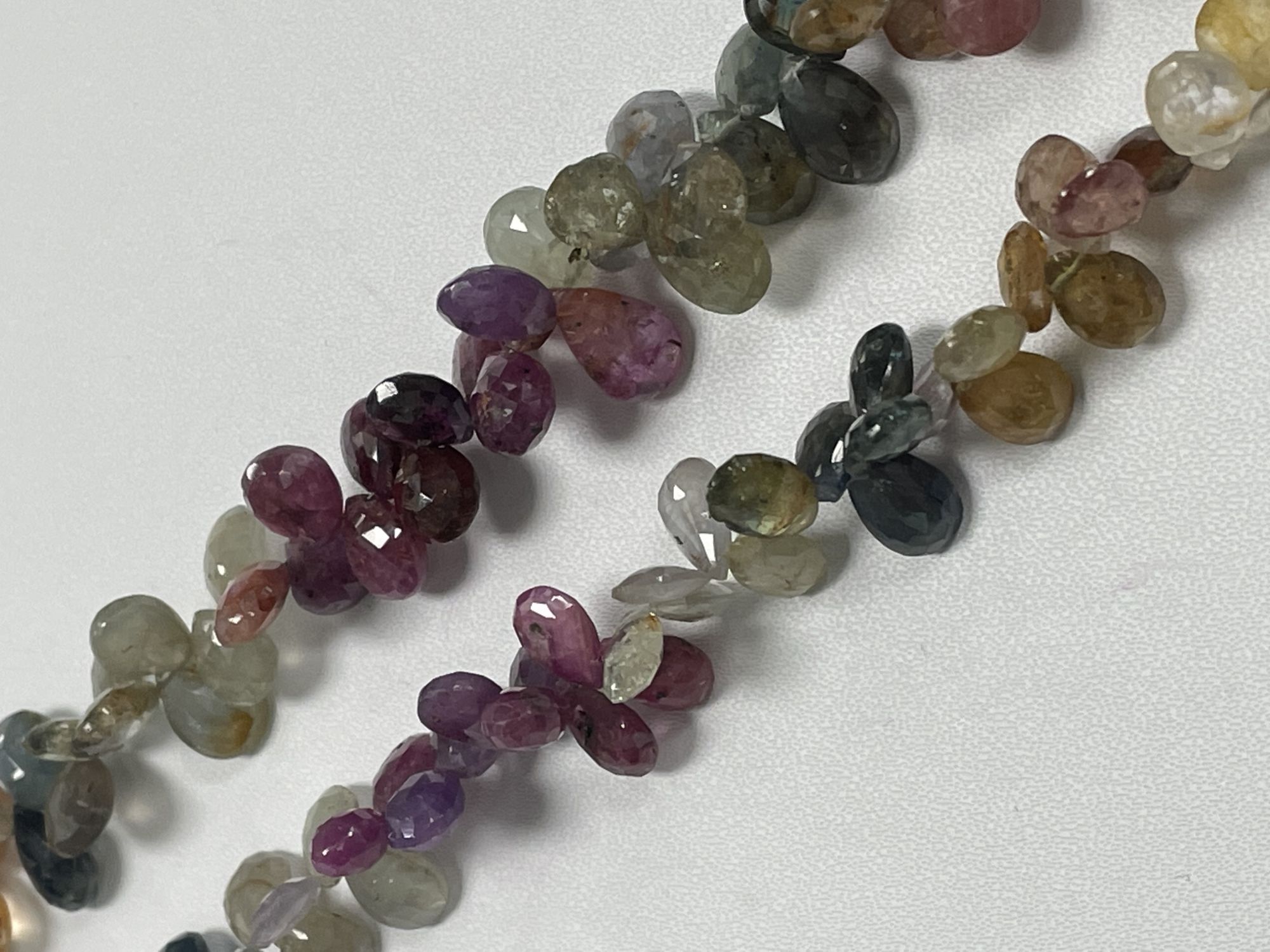Multi Color Sapphire Pear Faceted