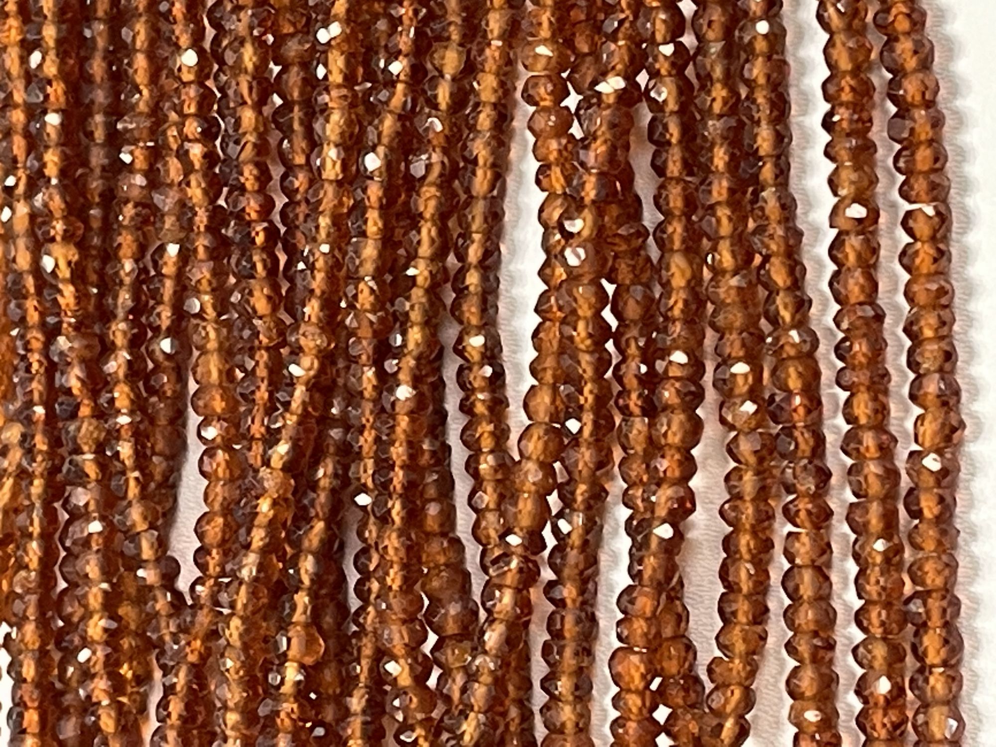 Hessonite Garnet Rondelle Faceted