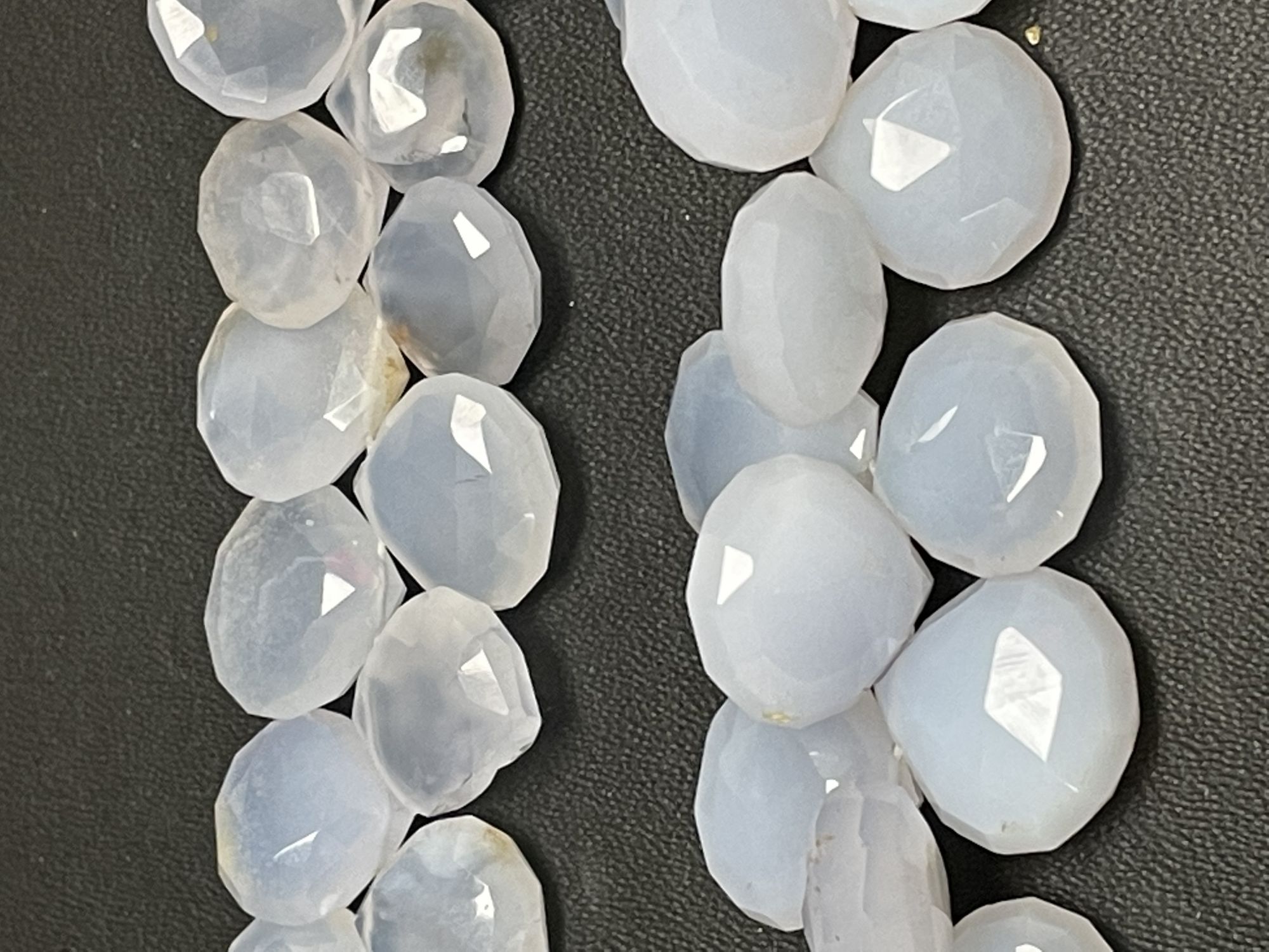 Natural Blue Chalcedony Heart Faceted