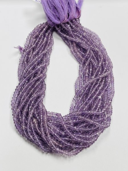 Pink Amethyst Rondelle Faceted