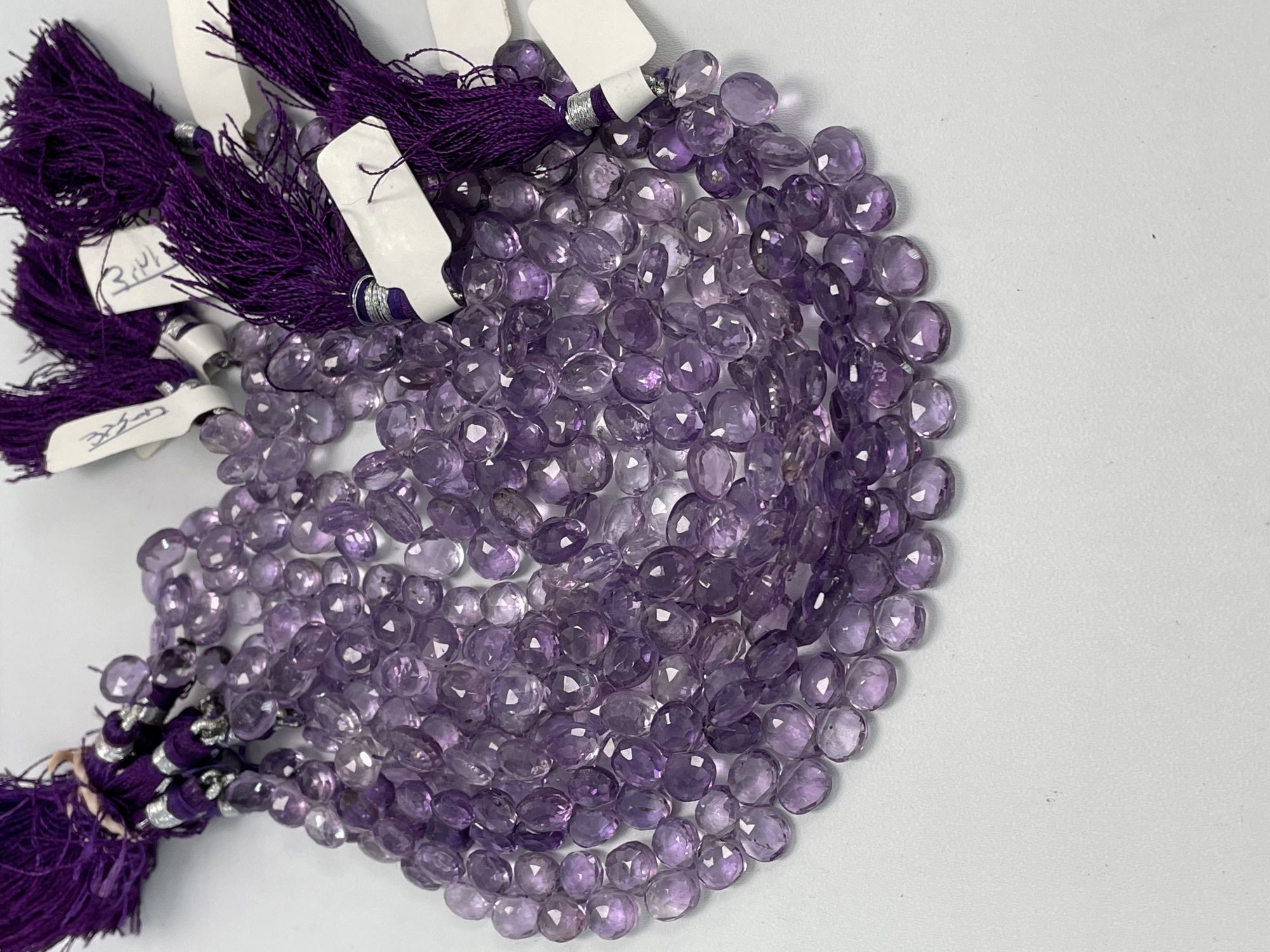 Purple Amethyst Heart Faceted