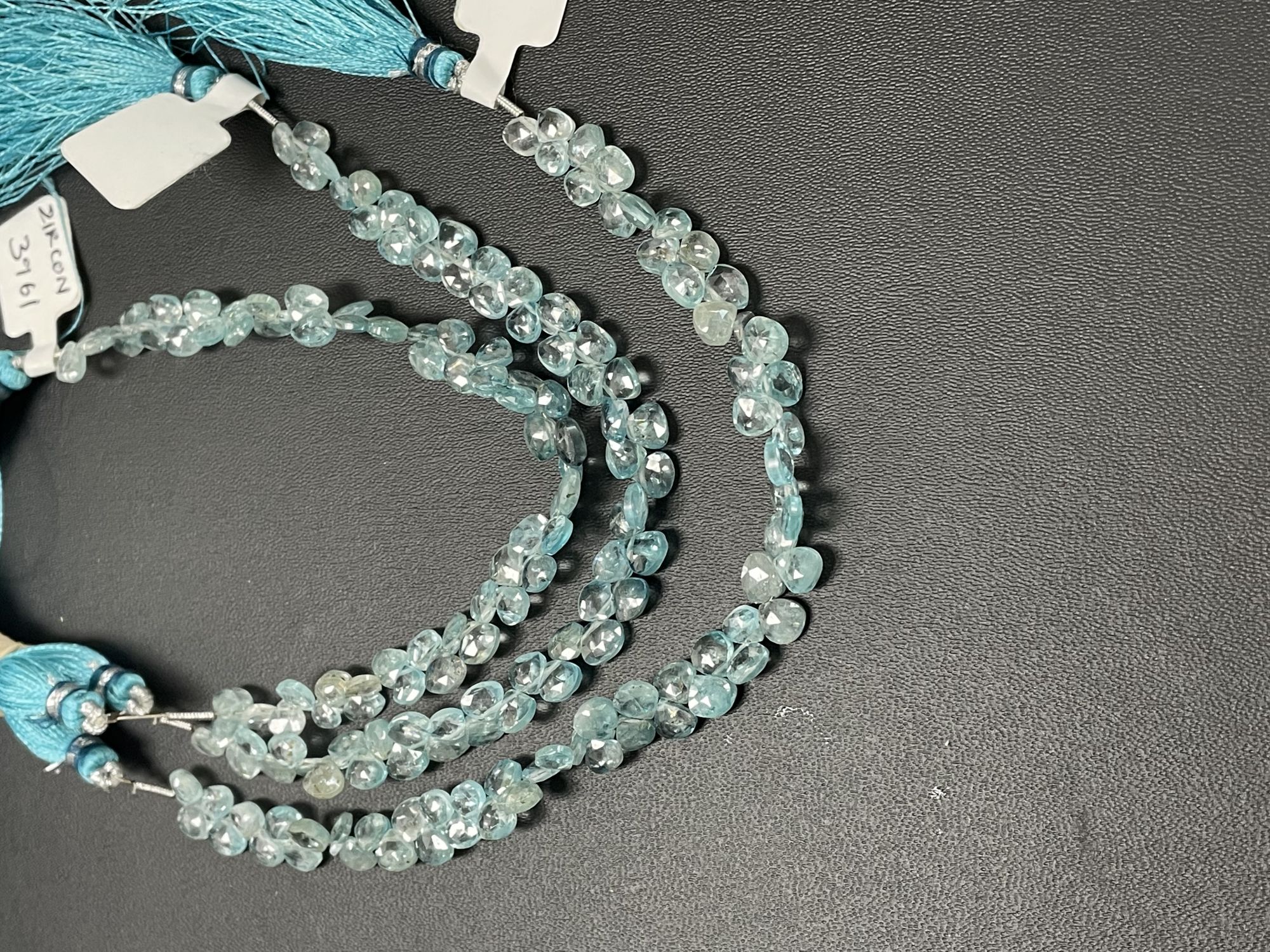 Blue Zircon Heart Faceted