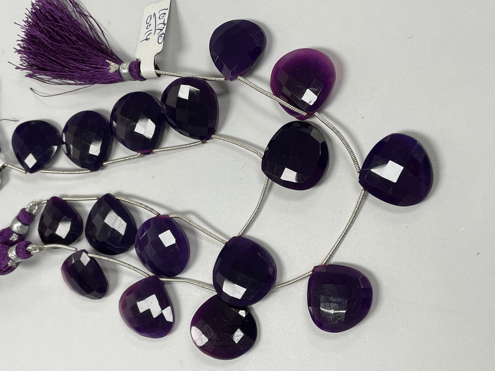 Purple Chalcedony Heart Faceted