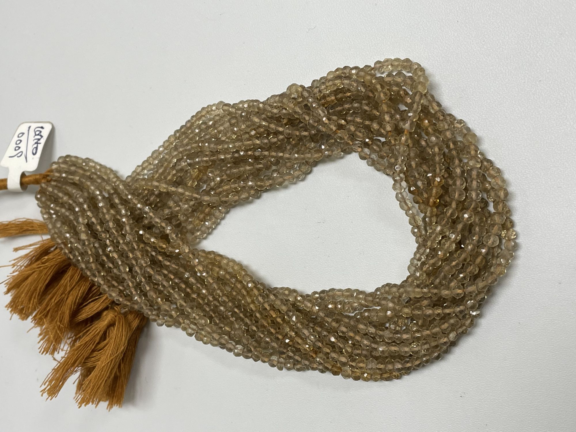 Champagne Quartz Rondelle Faceted