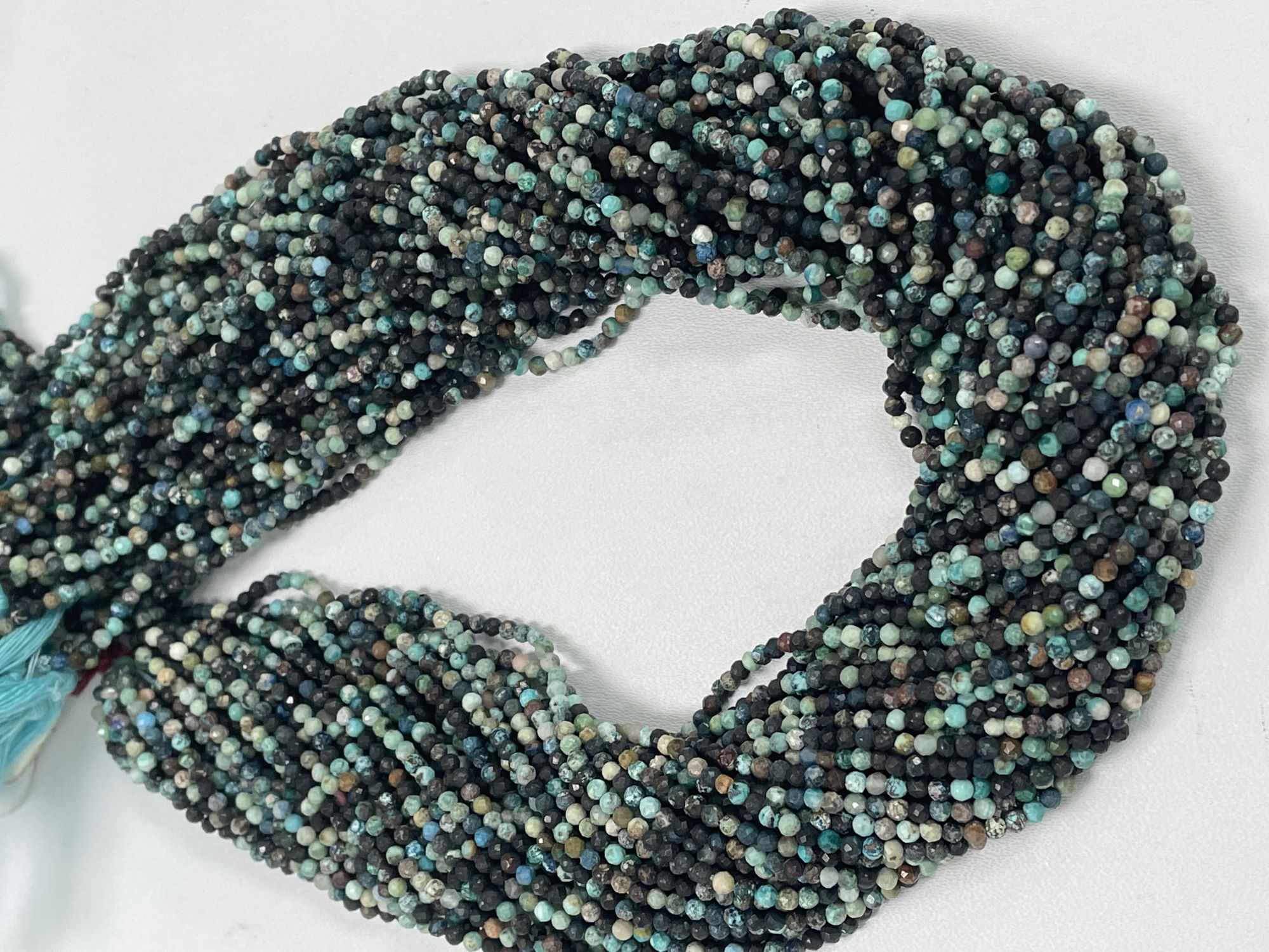 Chrysocolla Rondelle Faceted