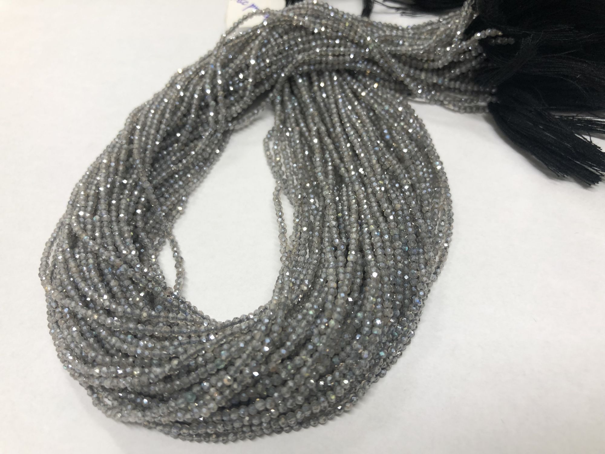 Mystic Labradorite Rondelles Faceted