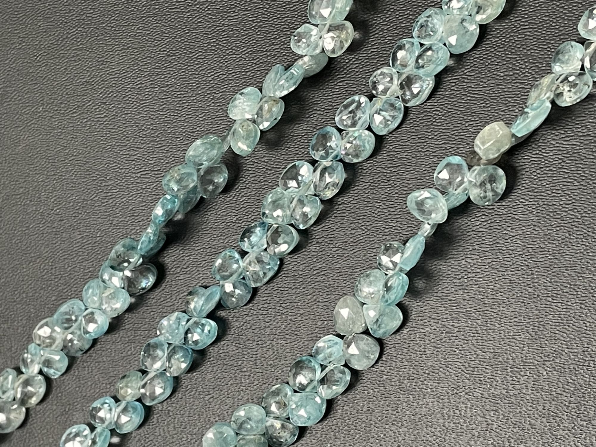 Blue Zircon Heart Faceted