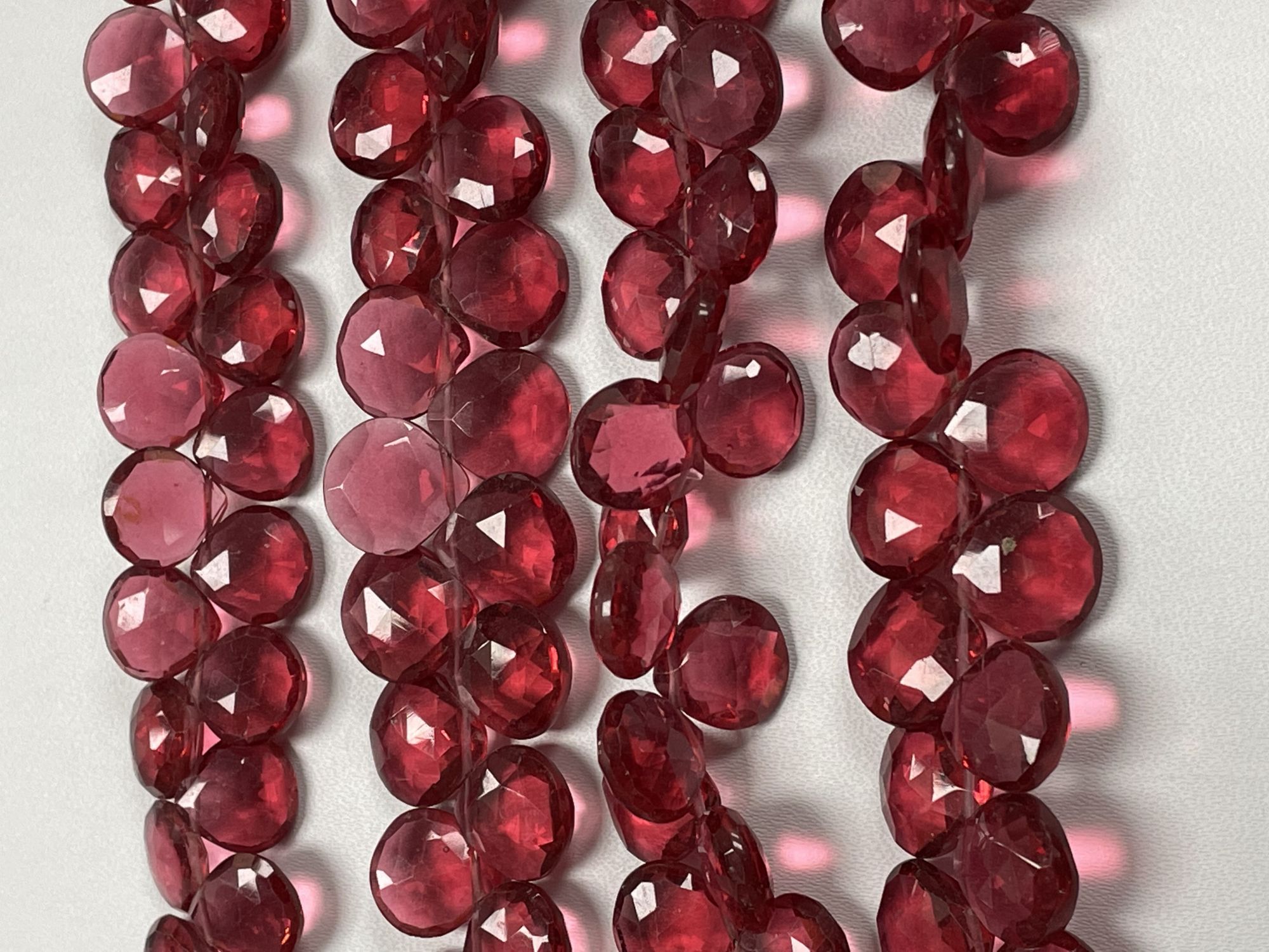 Rubilite Hydro Quartz Heart Faceted