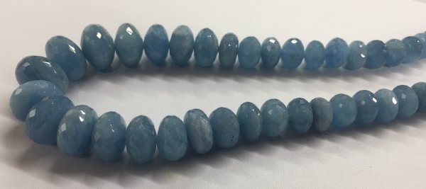 Aquamarine Rondelle Faceted