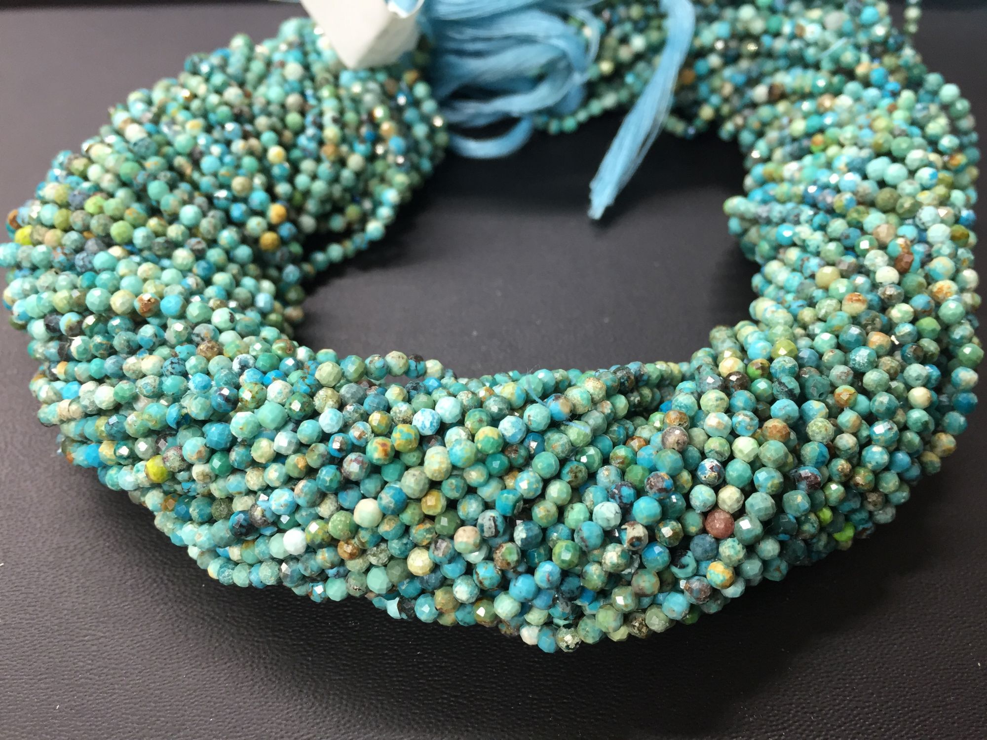Arizona Turquoise Sleeping Beauty Rondelle Faceted