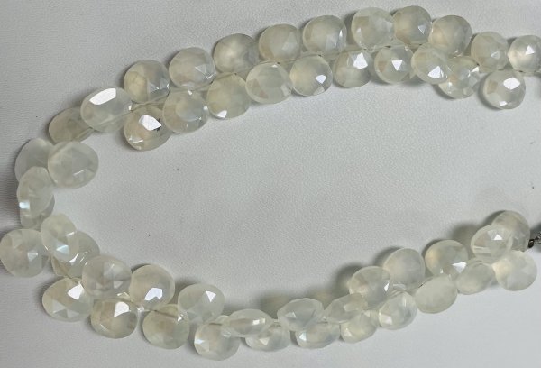 Pearl Chalcedony Heart Faceted