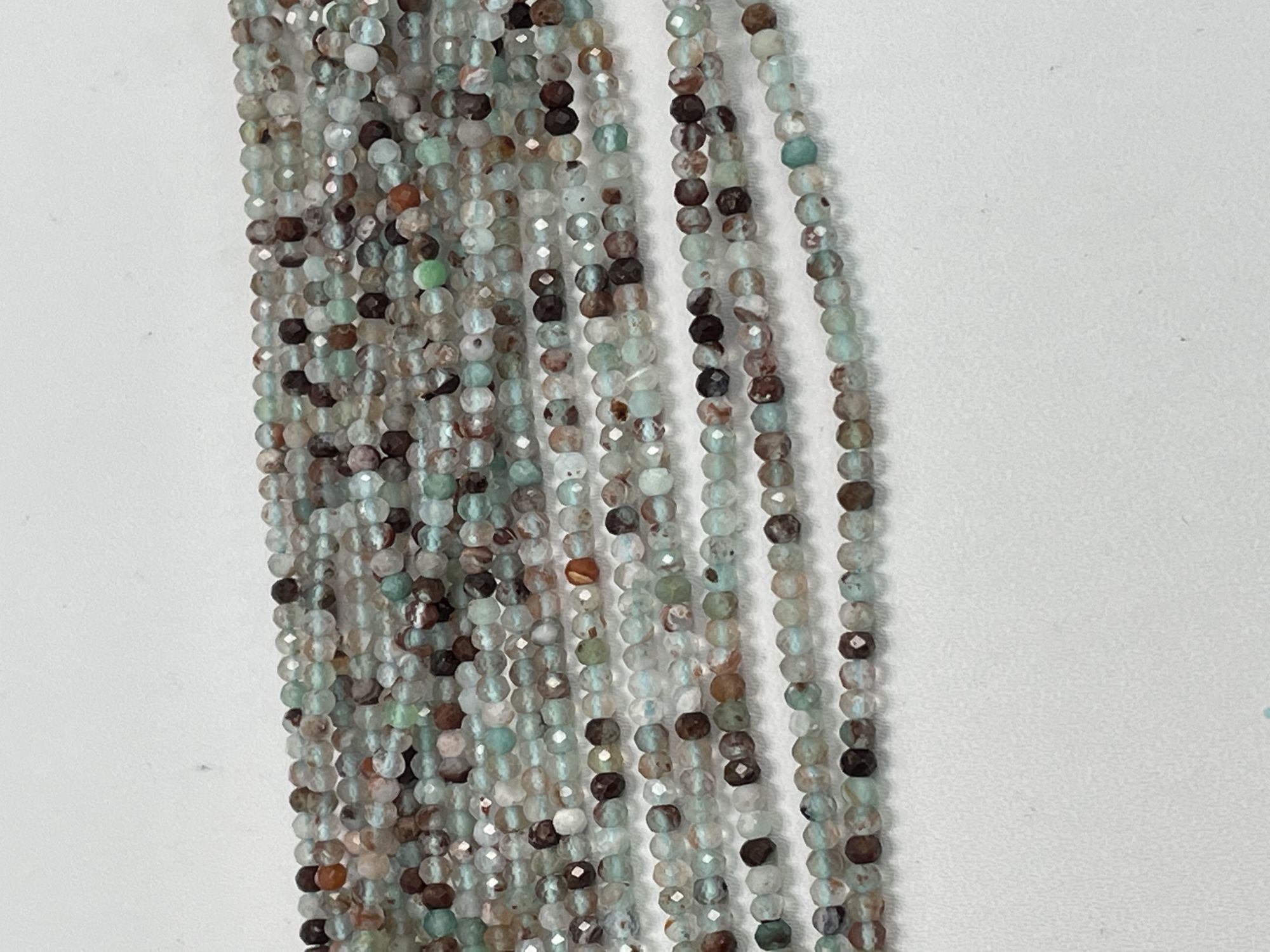 Aqua Chrysoprase Rondelle Faceted